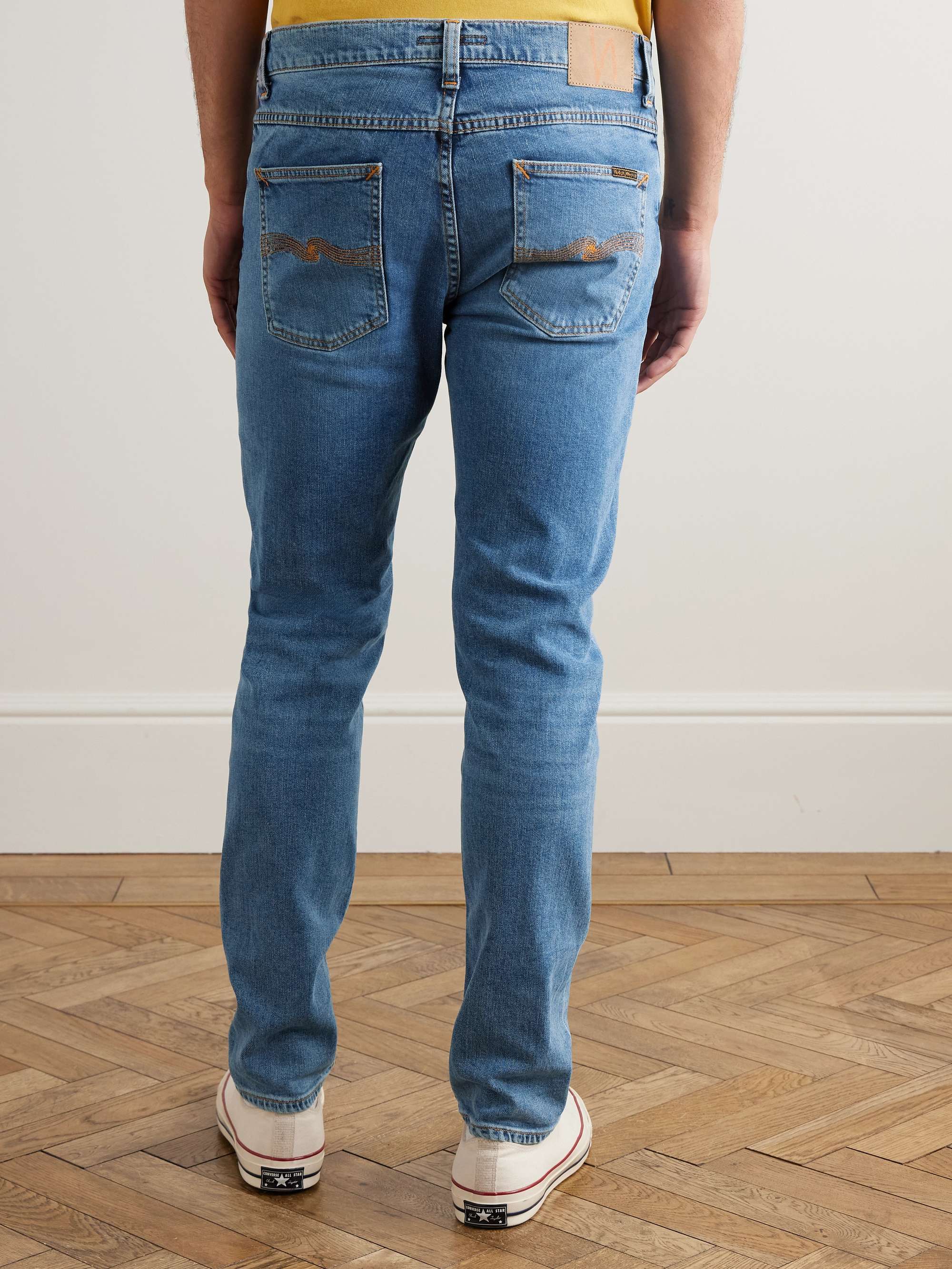 NUDIE JEANS Lean Dean Slim-Fit Tapered Organic Stretch-Denim Jeans