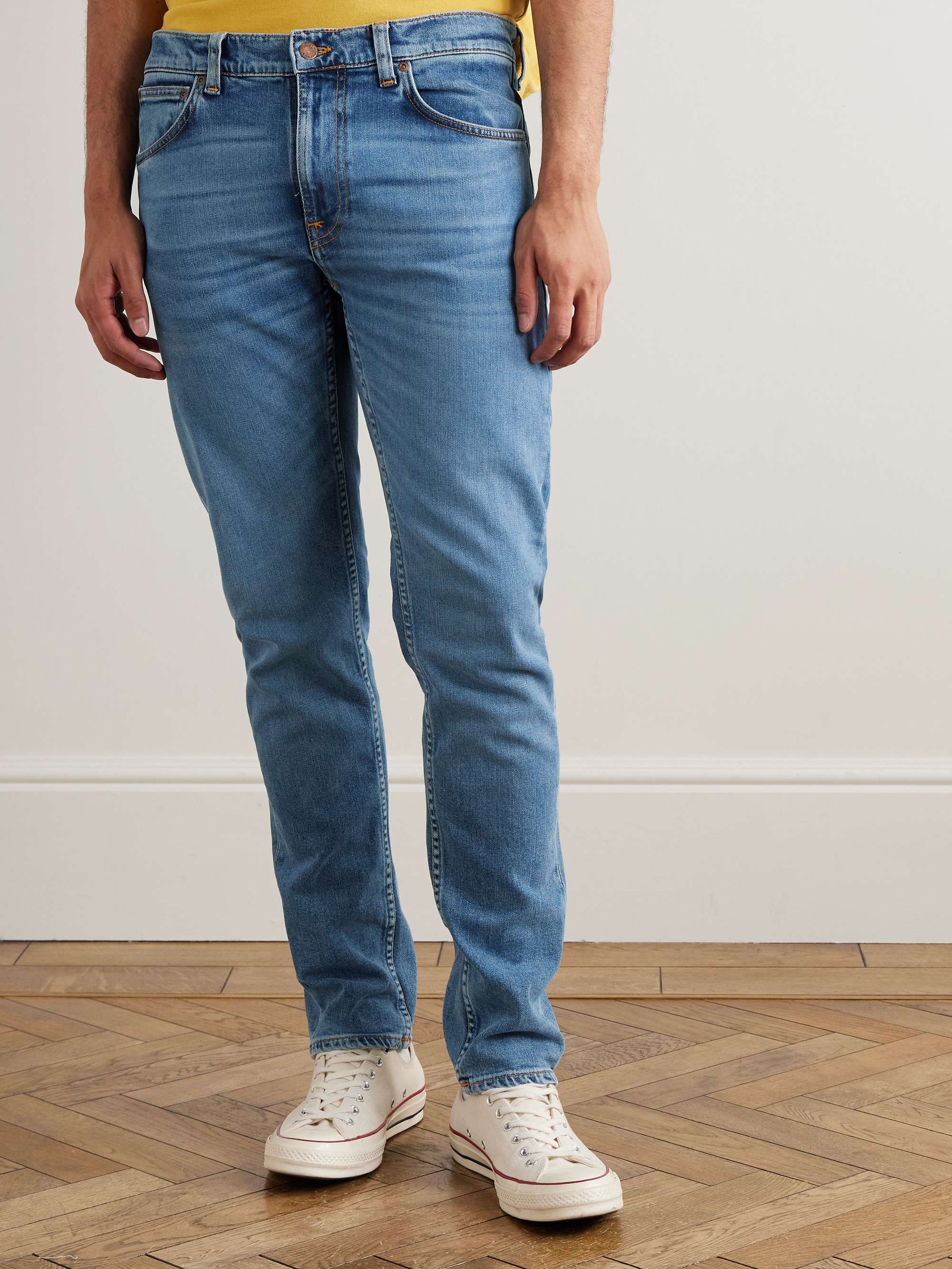 NUDIE JEANS Lean Dean Slim-Fit Tapered Organic Stretch-Denim Jeans for ...