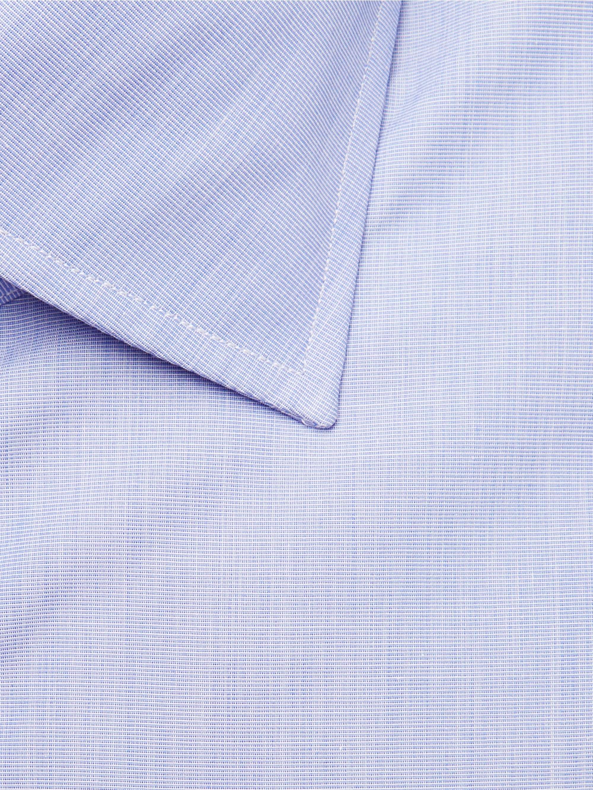 SID MASHBURN Blue End-on-End Cotton Shirt