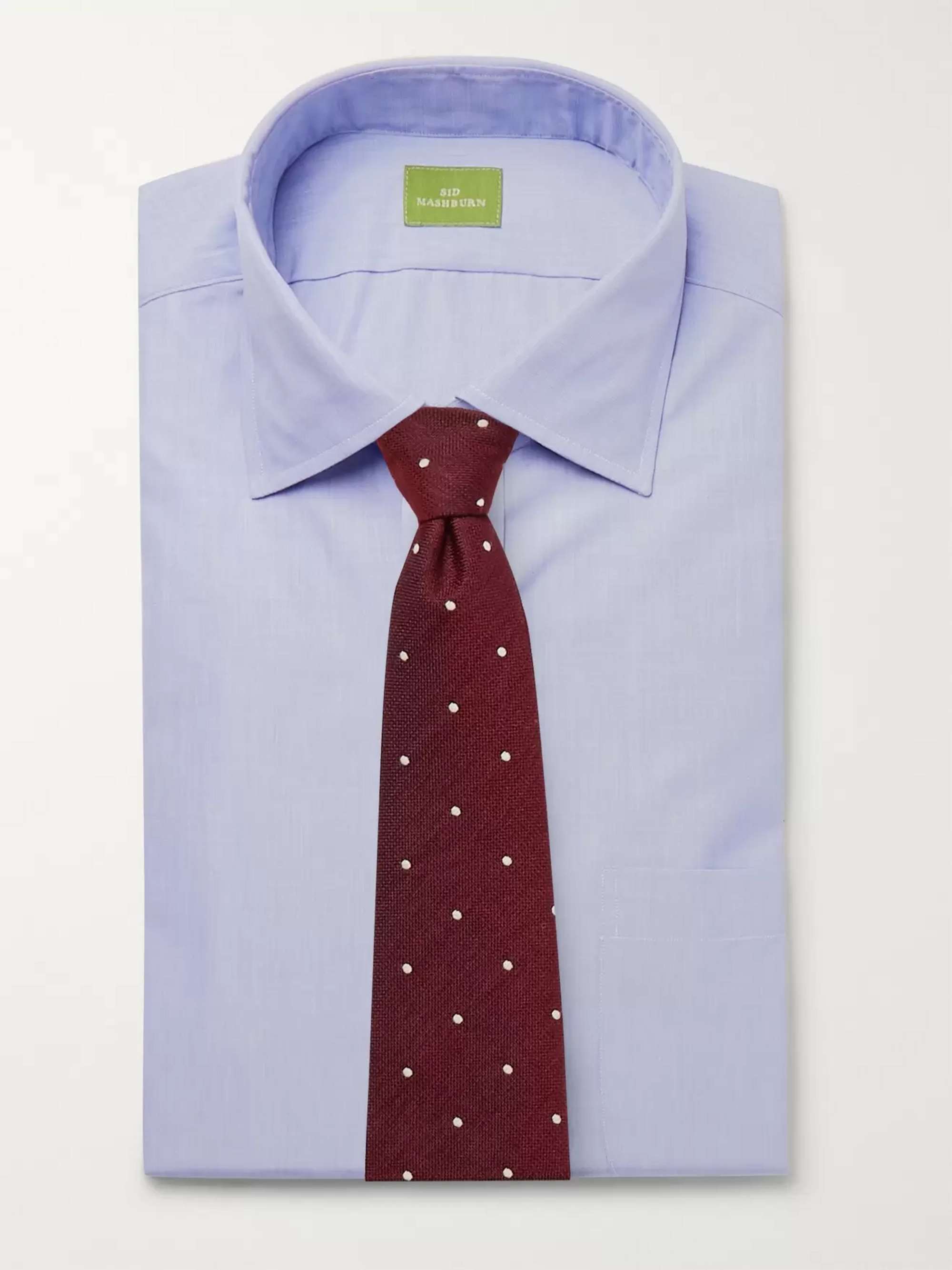 SID MASHBURN Blue End-on-End Cotton Shirt