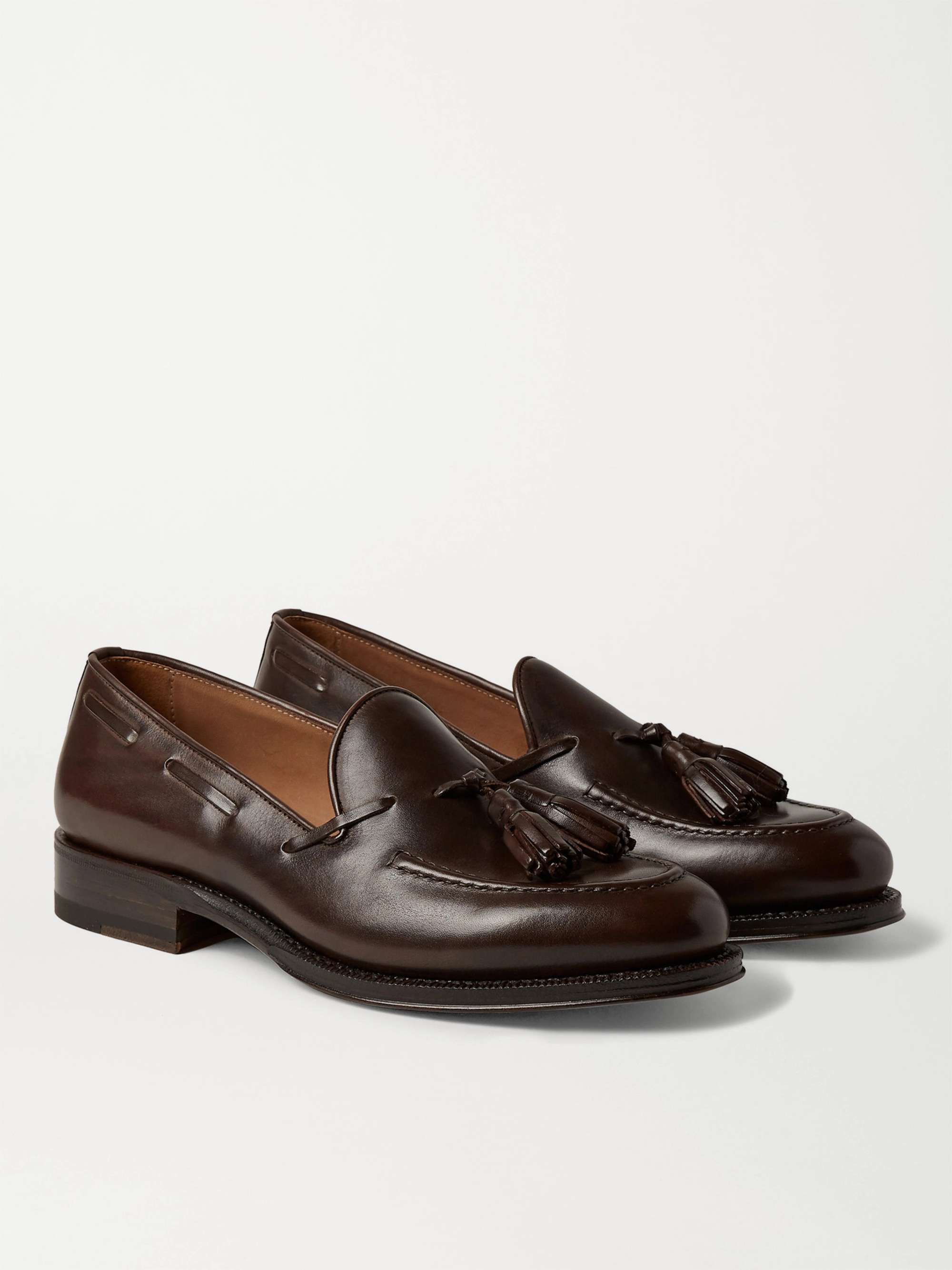 SID MASHBURN Leather Tasselled Loafers
