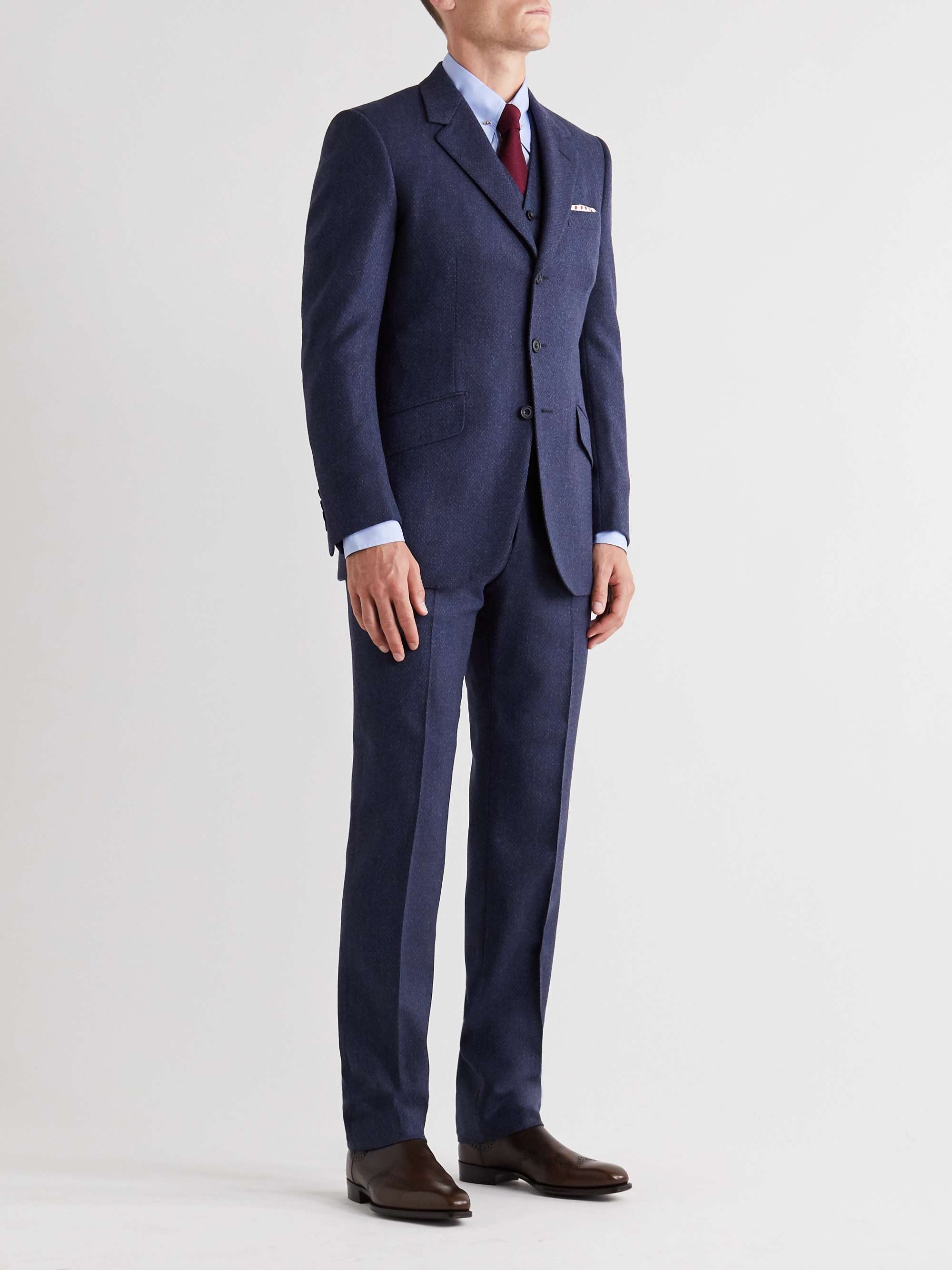 KINGSMAN Conrad Slim-Fit Mélange Wool Suit Jacket