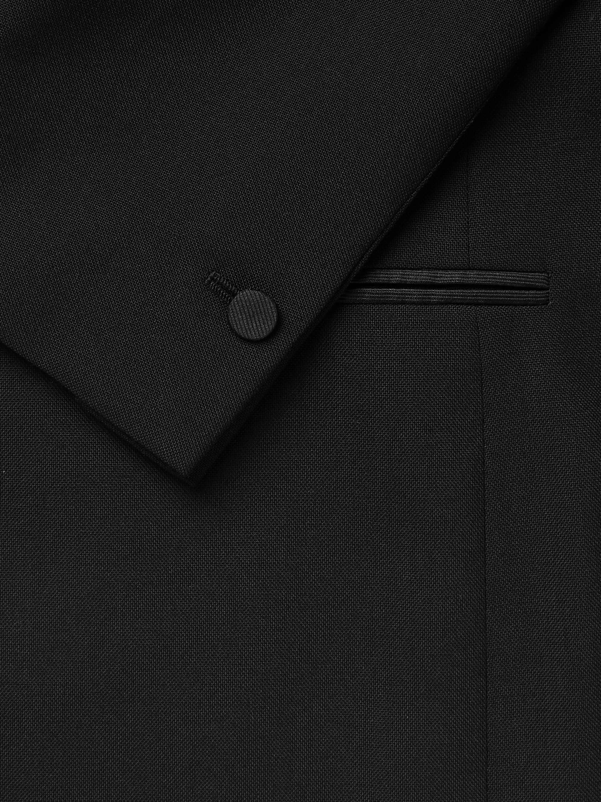 MR P. Black Slim-Fit Shawl-Collar Faille-Trimmed Virgin Wool Tuxedo Jacket
