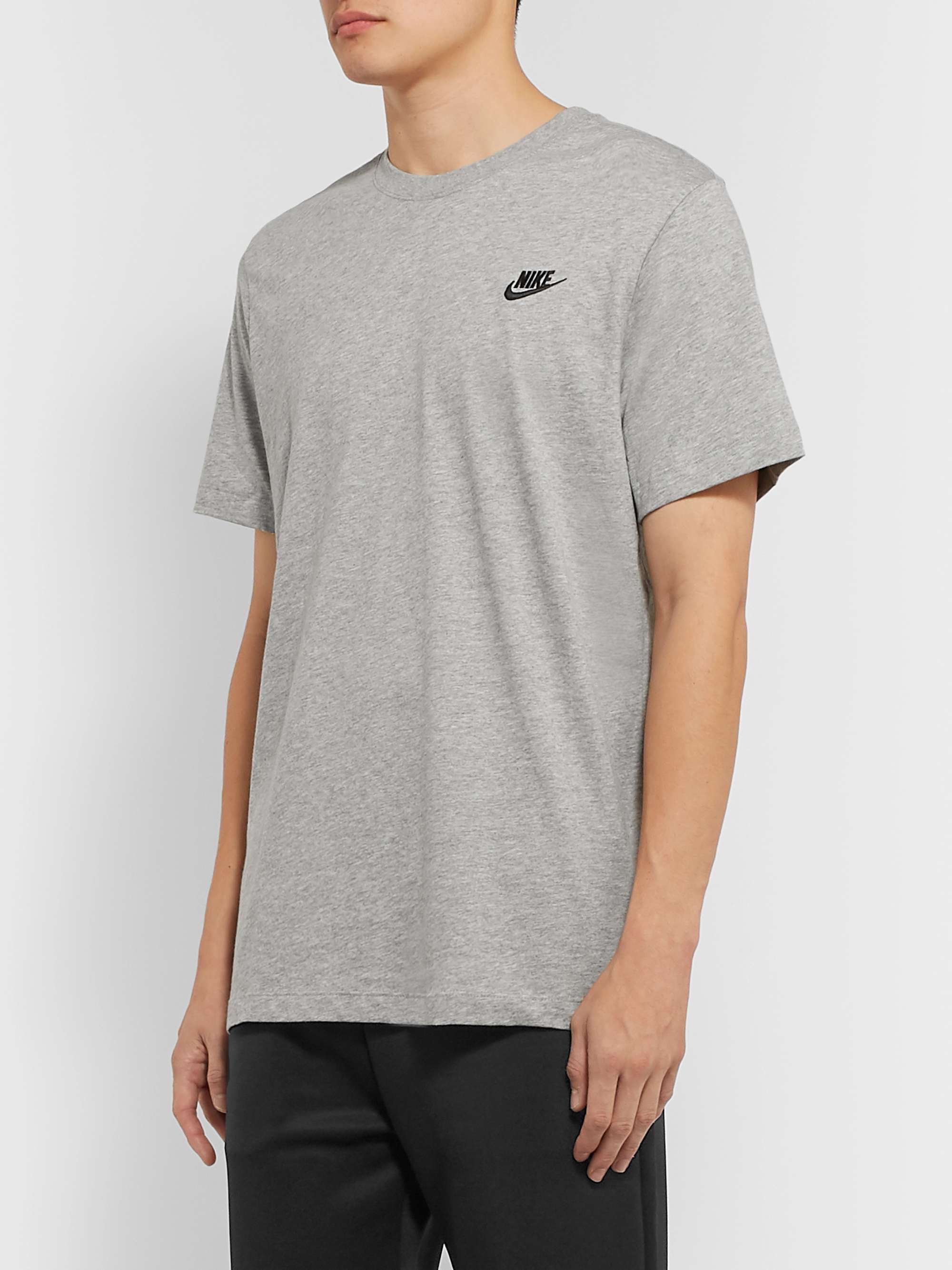 NIKE Logo-Embroidered Cotton-Jersey T-Shirt