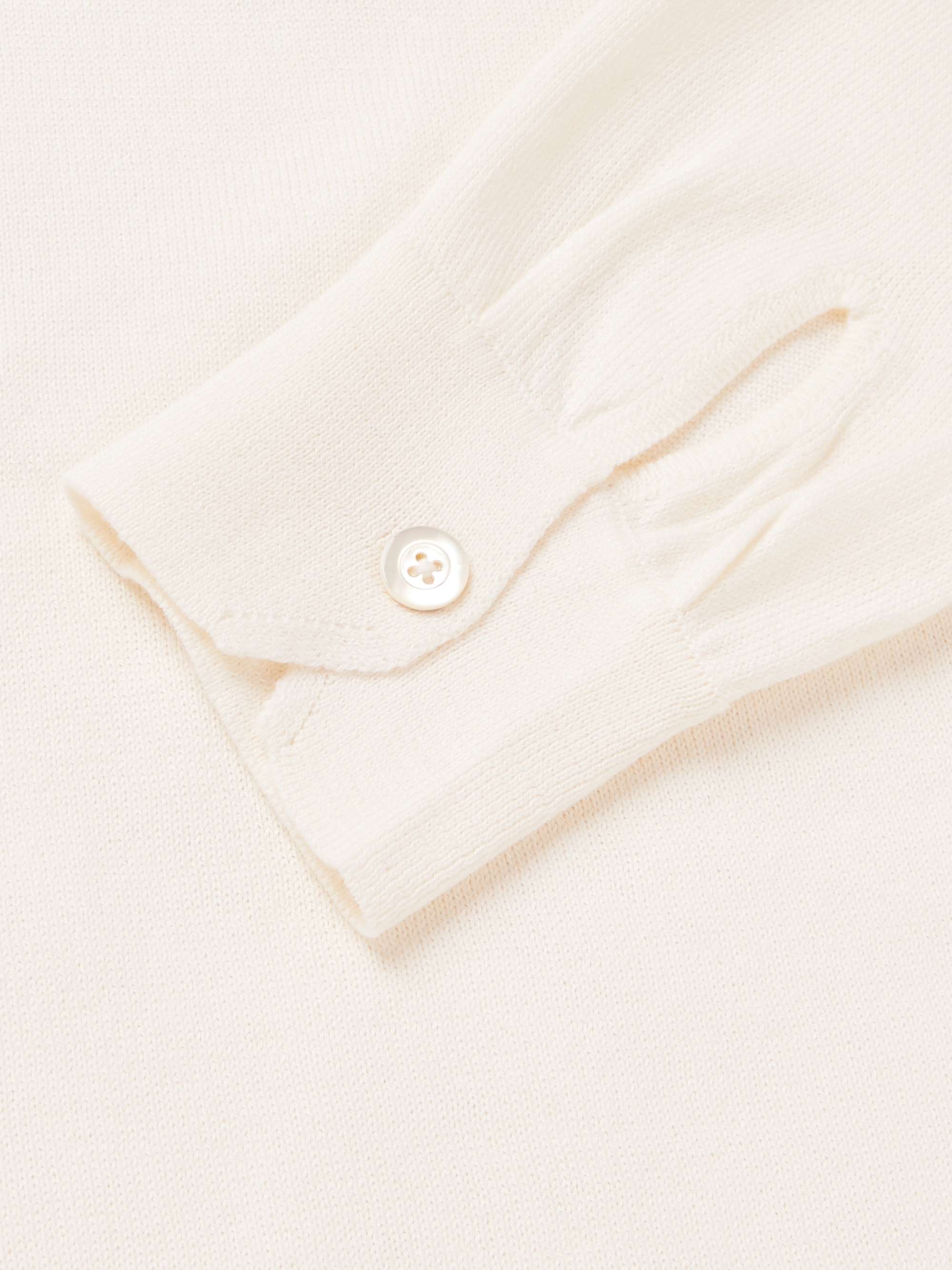 SAMAN AMEL Slim-Fit Cotton and Silk-Blend Polo Shirt for Men | MR PORTER