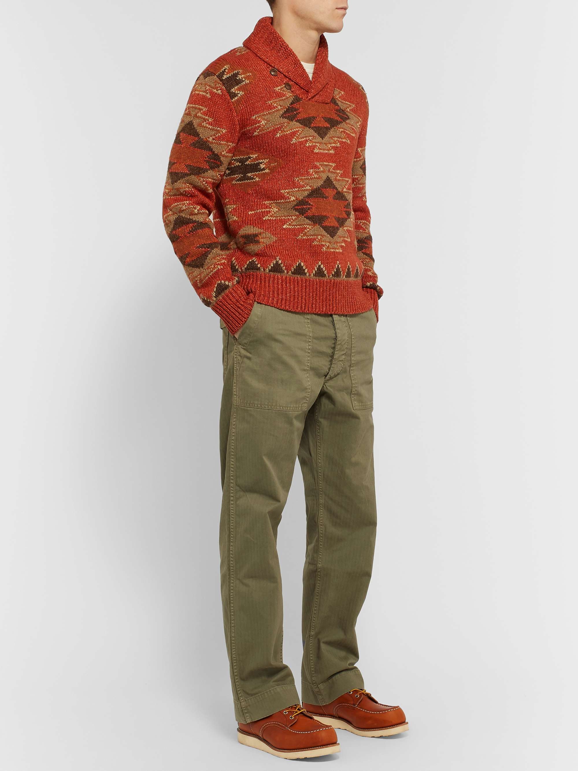 RRL Cotton-Herringbone Trousers