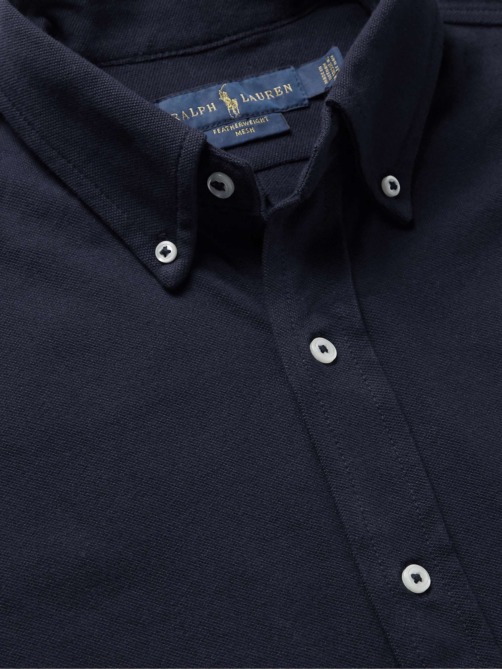 POLO RALPH LAUREN Button-Down Collar Cotton-Piqué Shirt