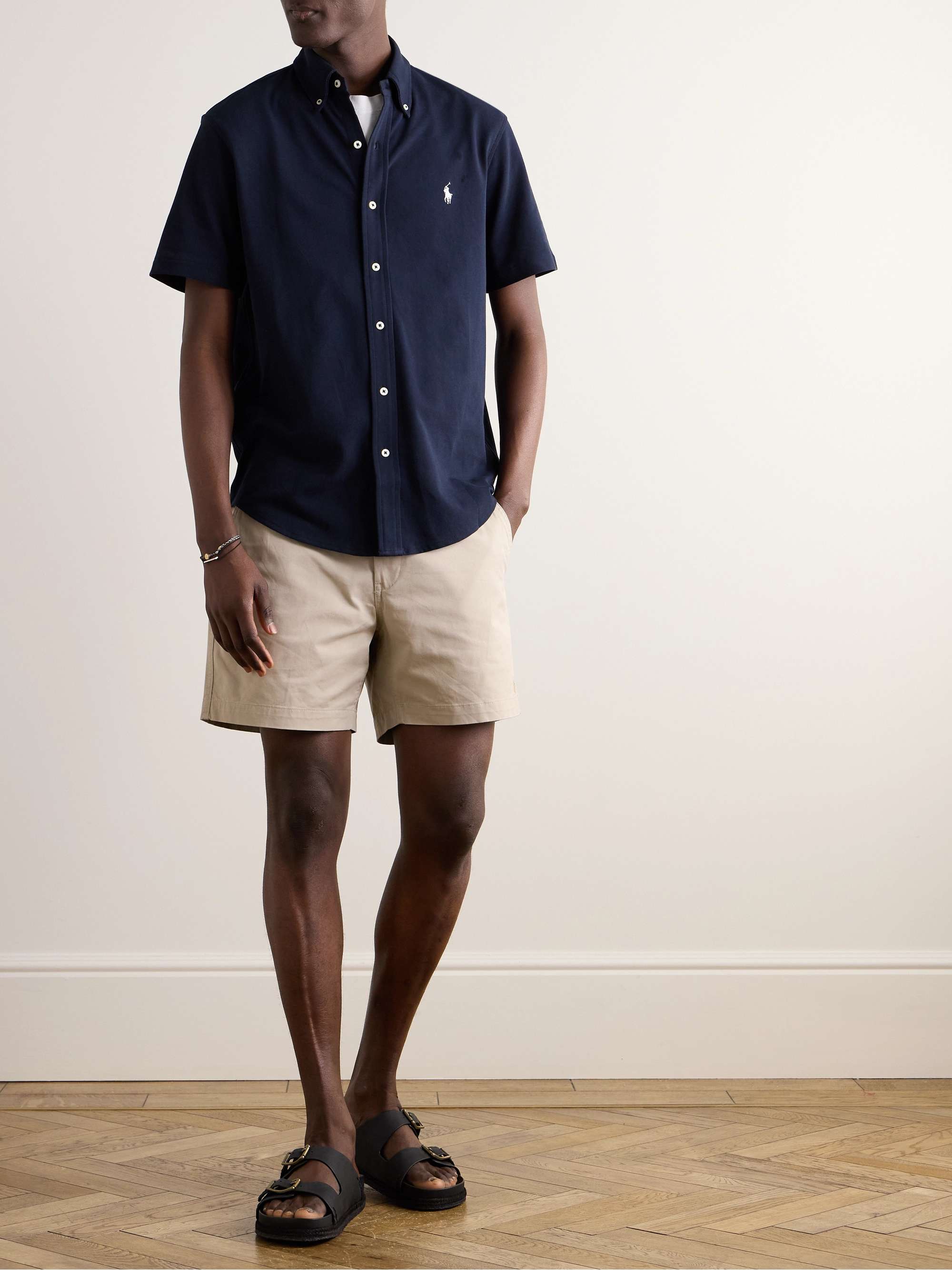 POLO RALPH LAUREN Button-Down Collar Cotton-Piqué Shirt