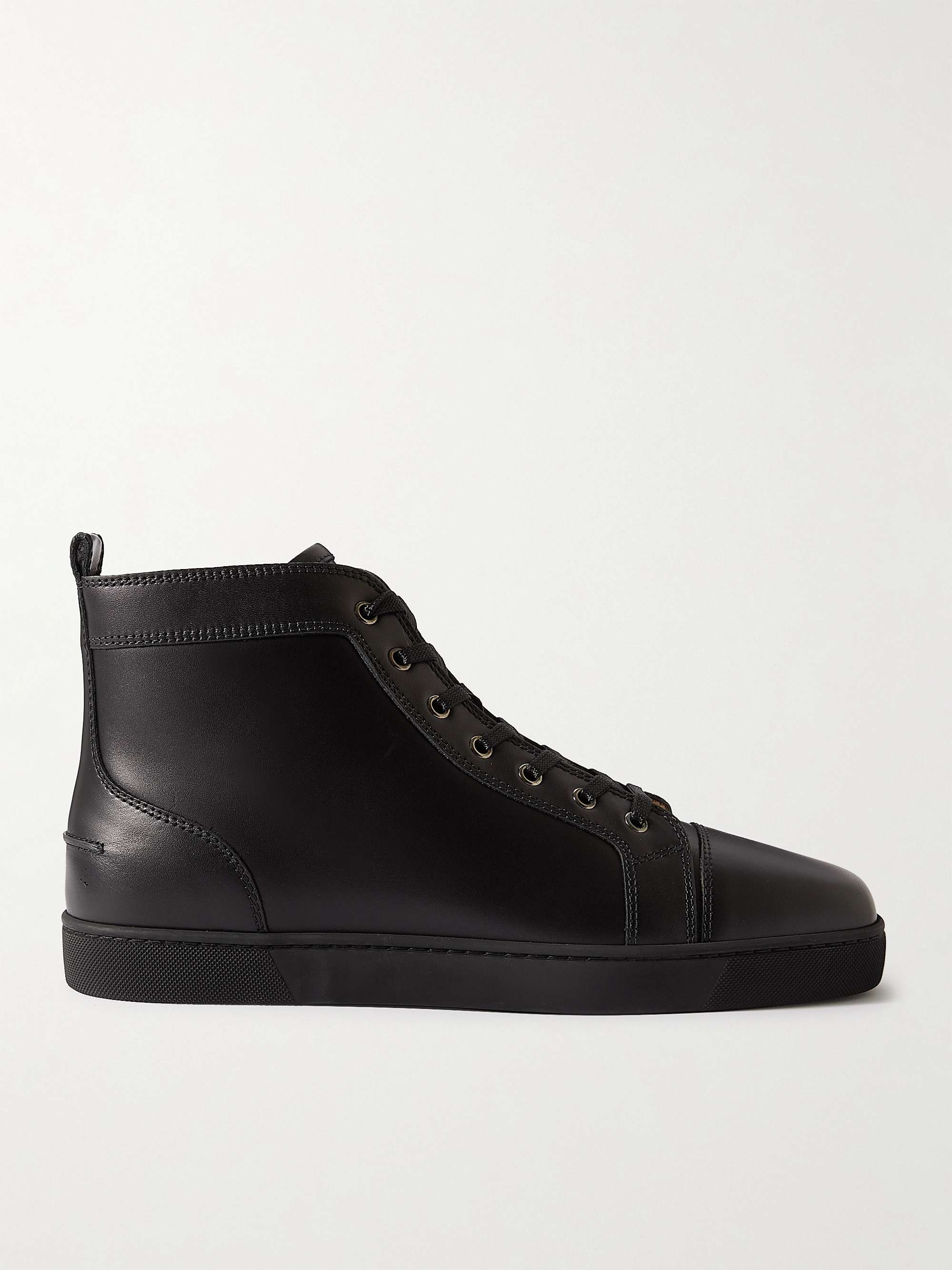 Motherland companion bow Black Louis Leather High-Top Sneakers | CHRISTIAN LOUBOUTIN | MR PORTER