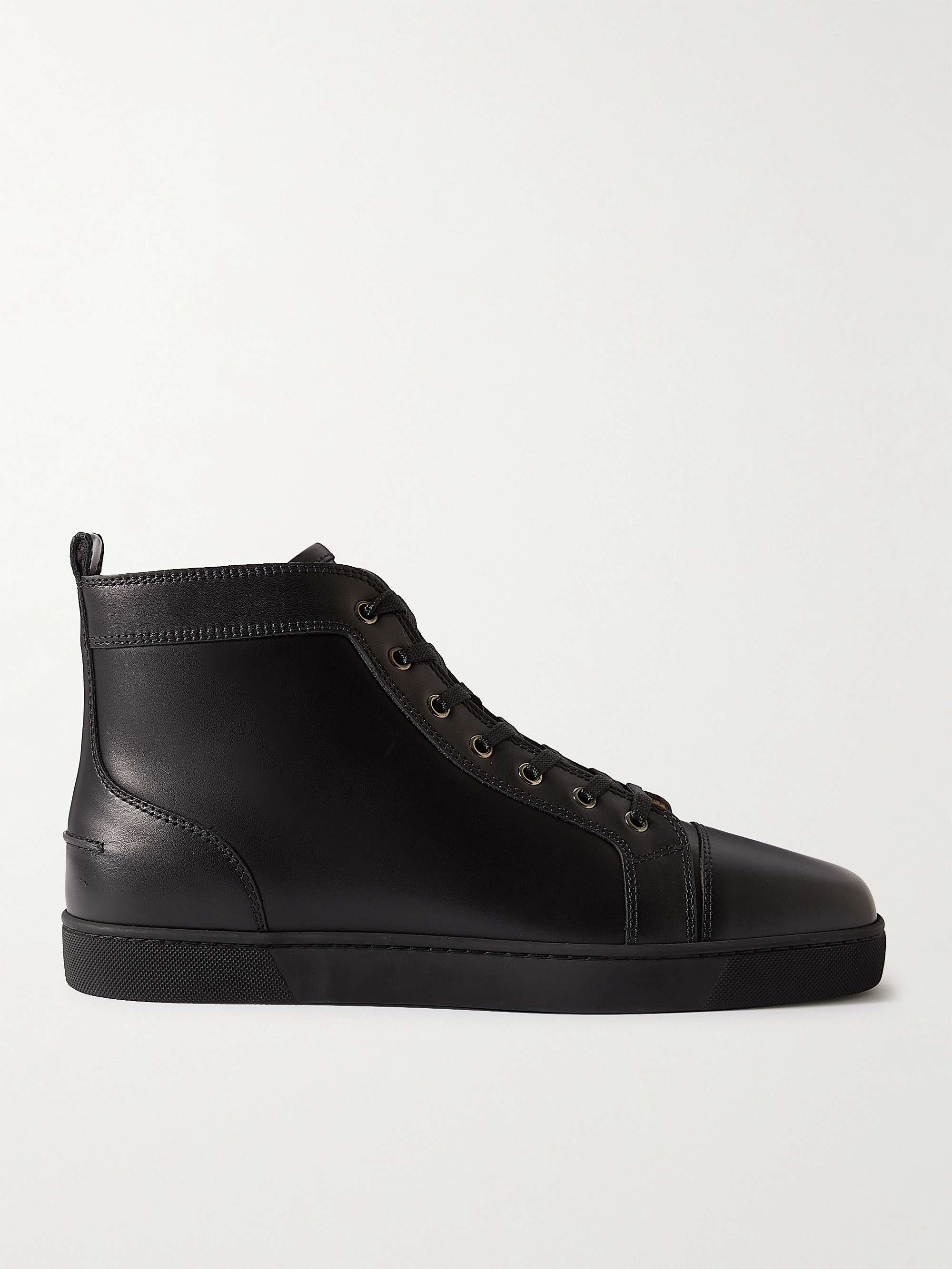 CHRISTIAN LOUBOUTIN Louis Leather High-Top Sneakers for Men | MR