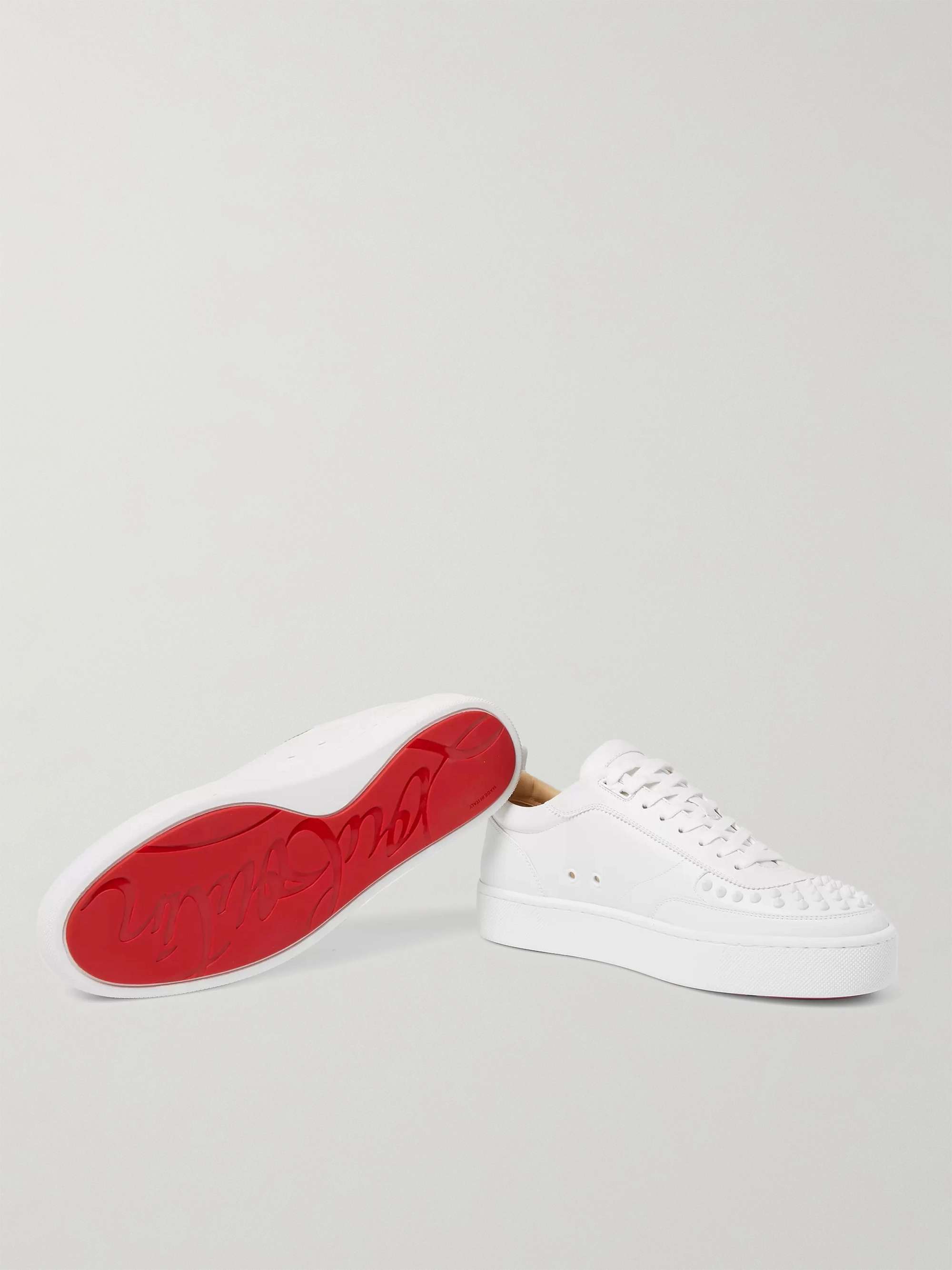 CHRISTIAN LOUBOUTIN Happyrui Spiked Leather Sneakers