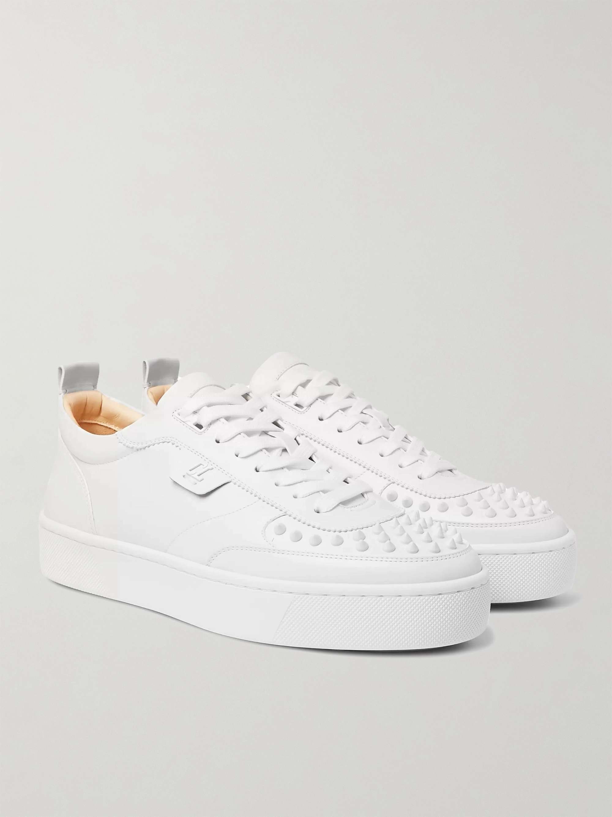 CHRISTIAN LOUBOUTIN Happyrui Spiked Leather Sneakers