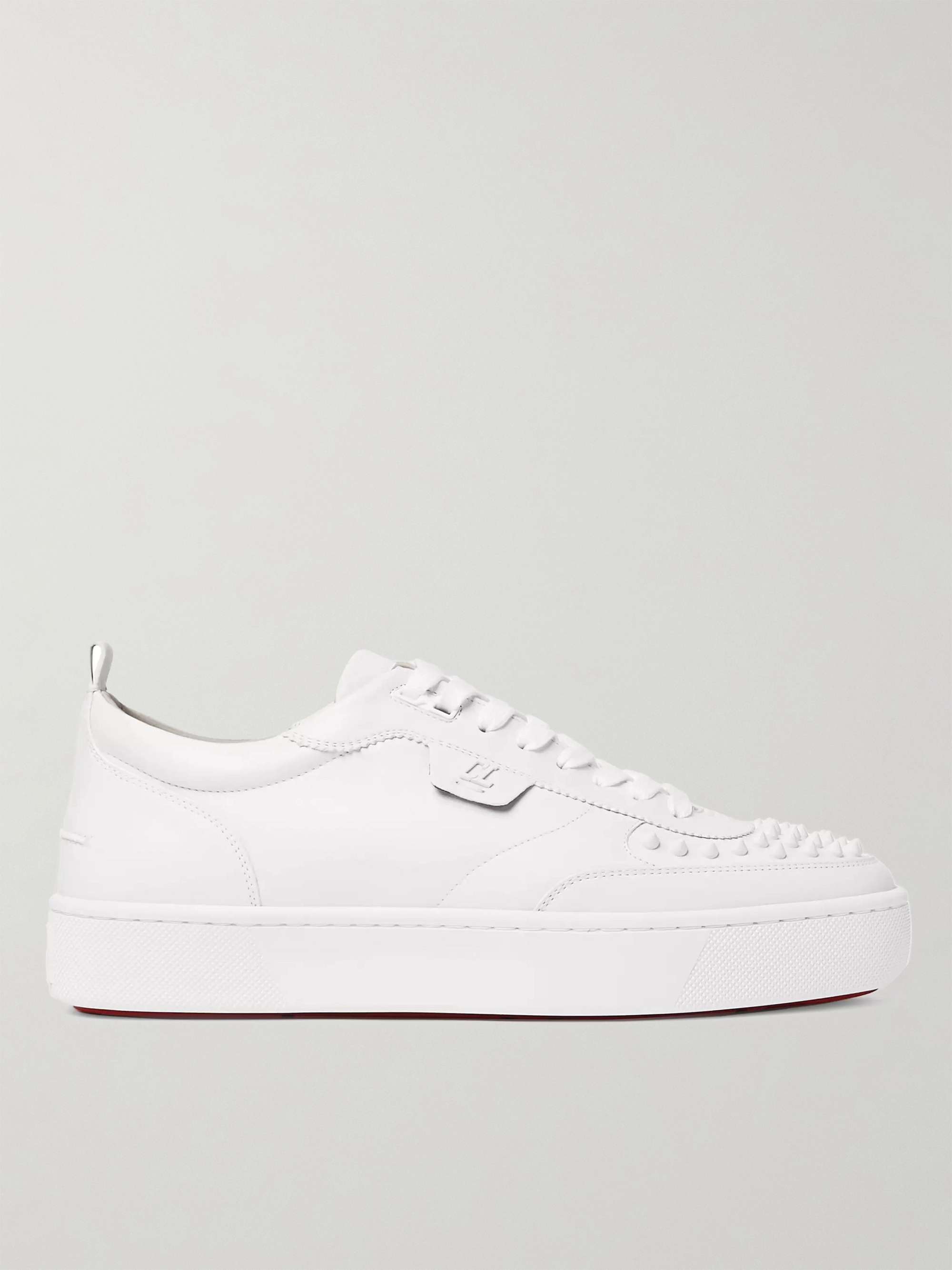 Diplomacy Remain Ladder White Happyrui Spiked Leather Sneakers | CHRISTIAN LOUBOUTIN | MR PORTER