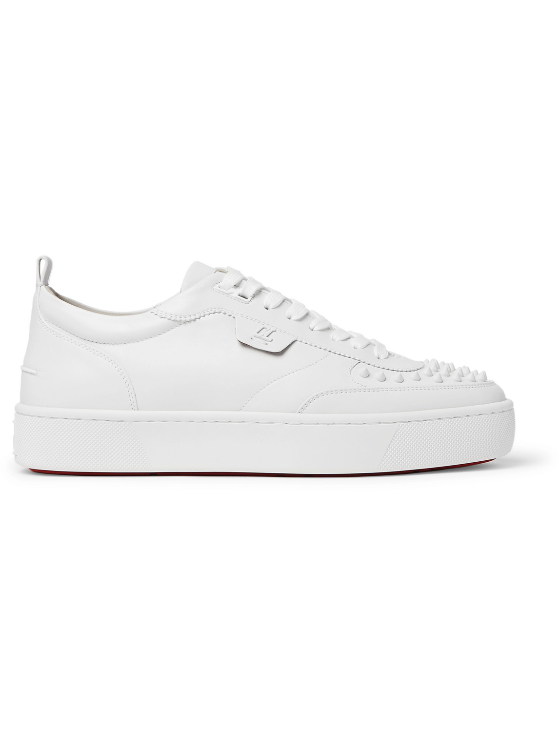 Christian Louboutin Happyrui Spike Sneakers In White