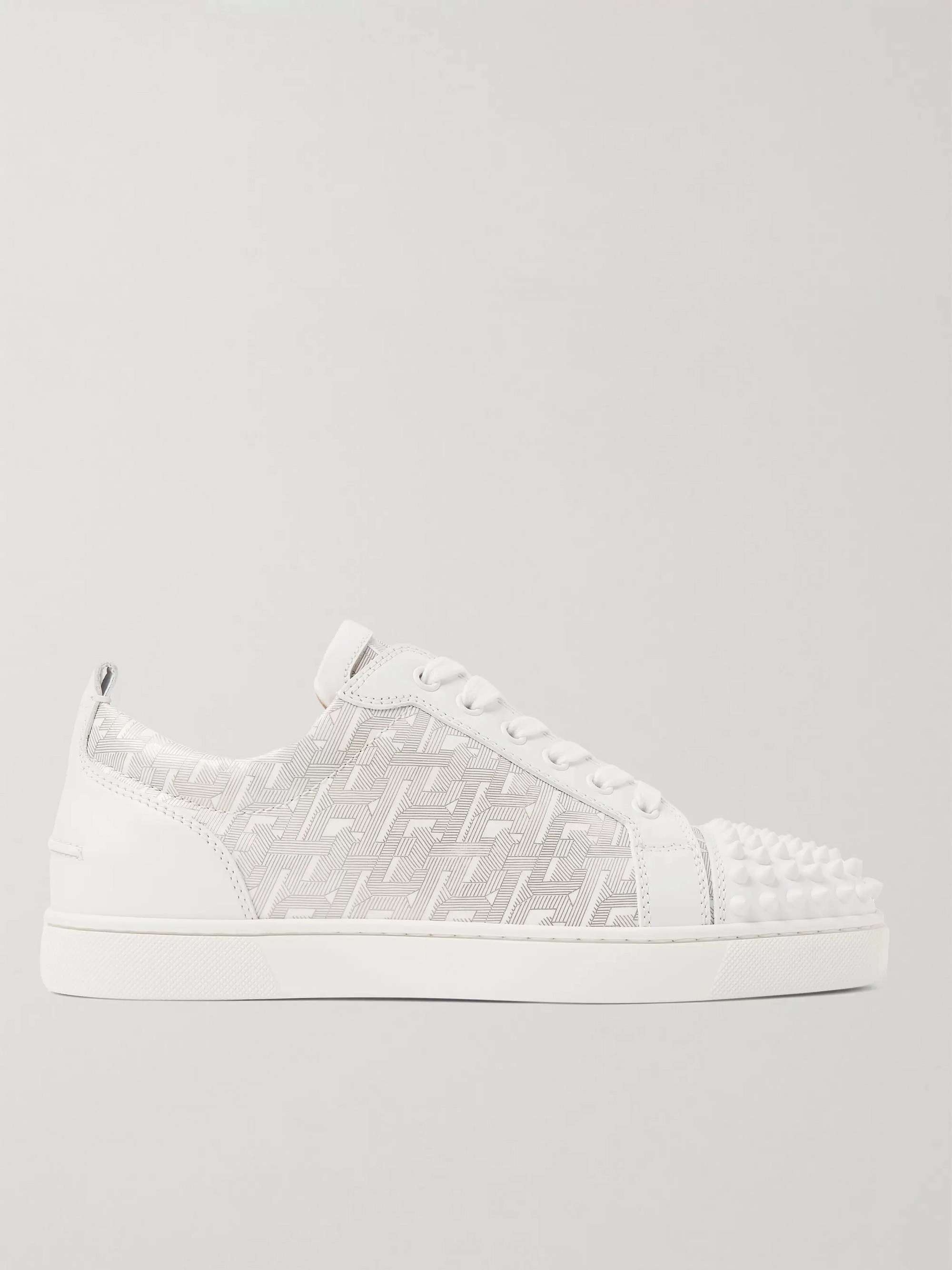 Louis Junior Spikes Printed Leather Sneakers