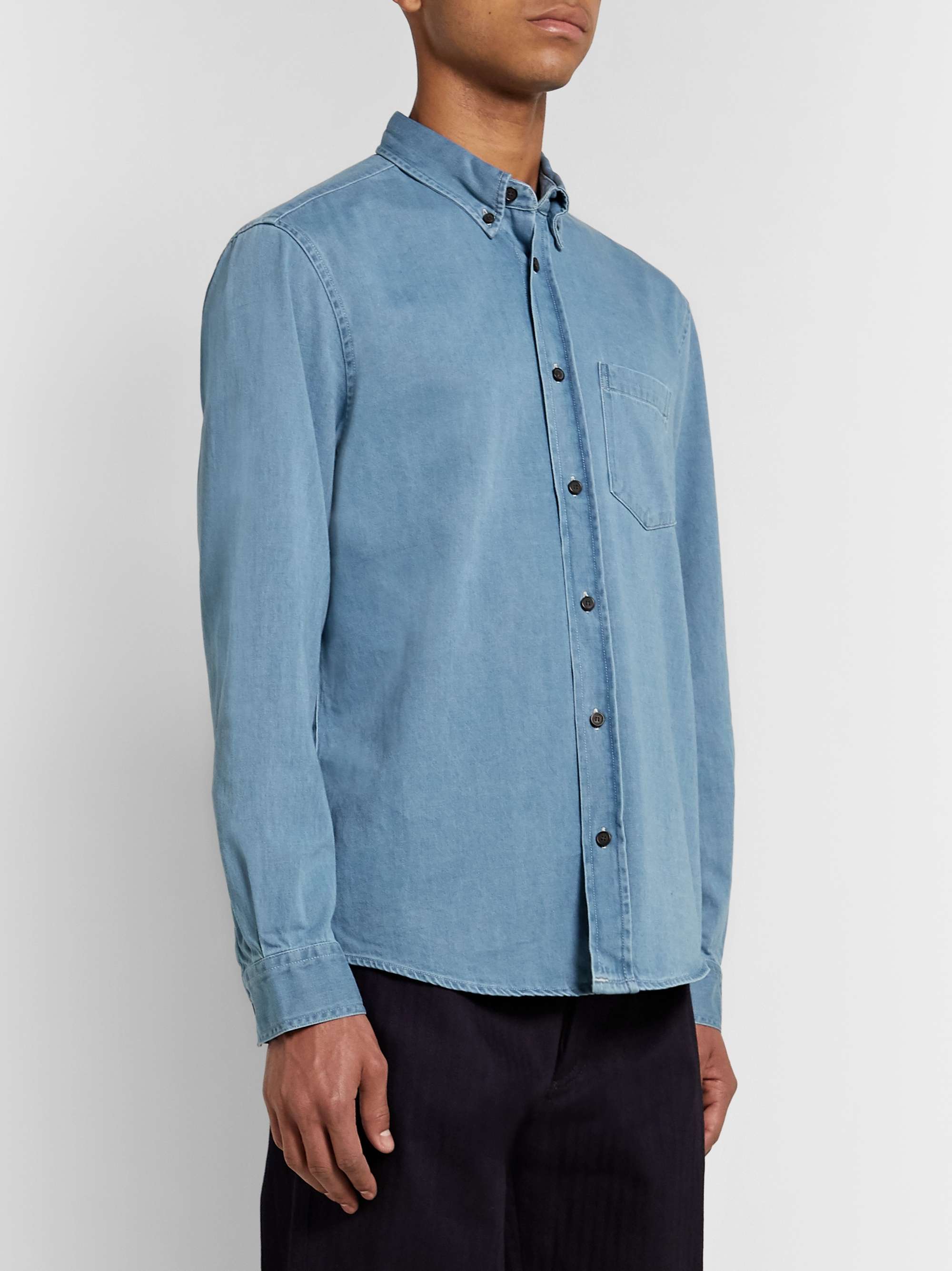 ACNE STUDIOS SlimFit ButtonDown Collar Denim Shirt for Men MR PORTER