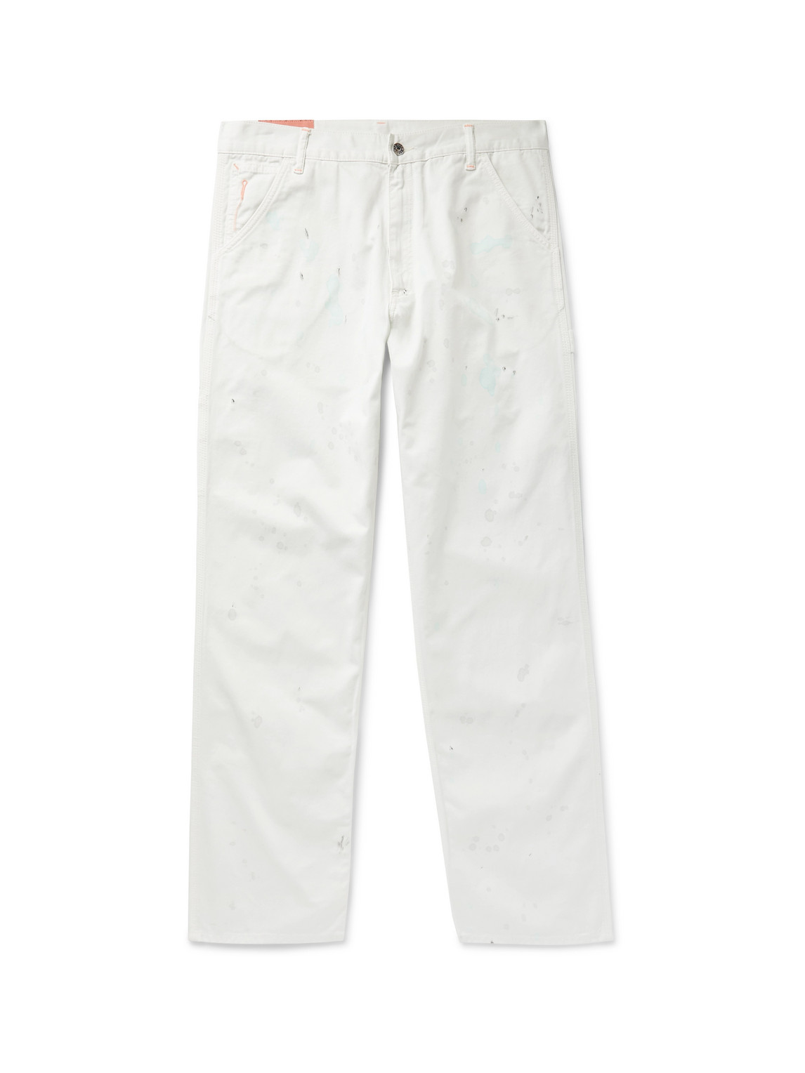 Paint-Splattered Cotton-Twill Trousers