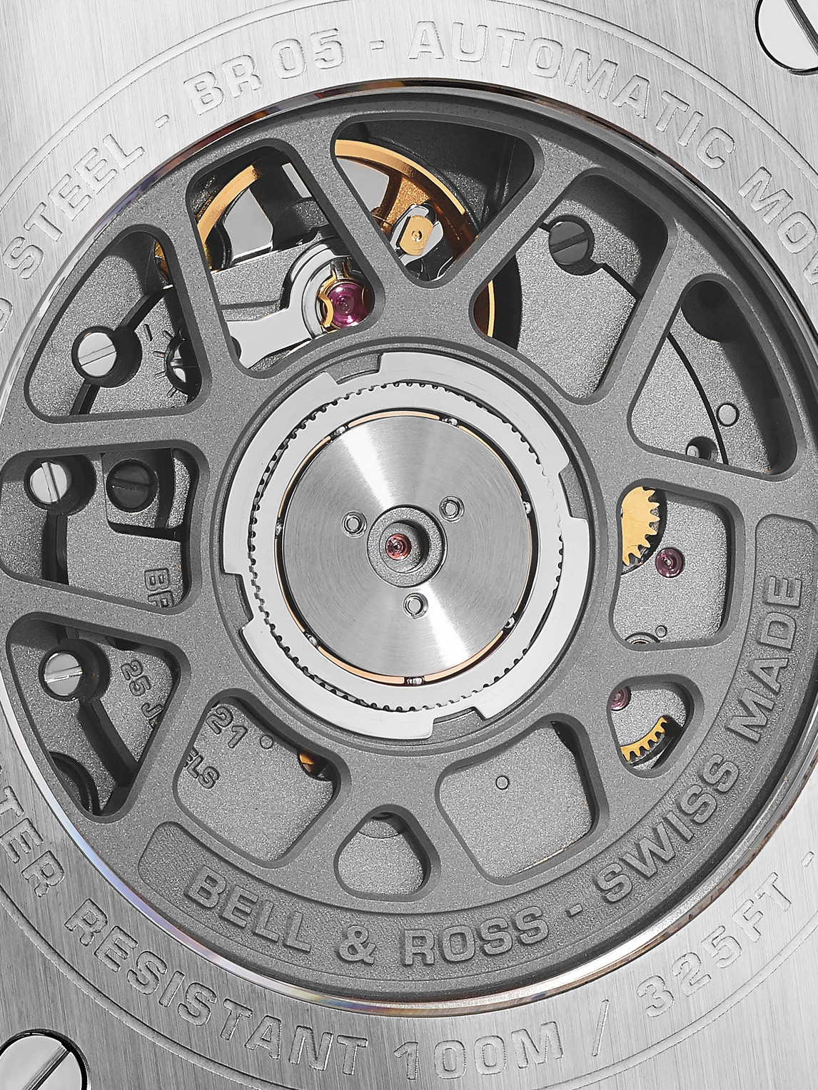  Bell & Ross - Br 05 Grey Steel Automatic 40mm Stainless Steel And Rubber Watch, Ref. No. Br05a-gr-st/srb - Men - Silver 
