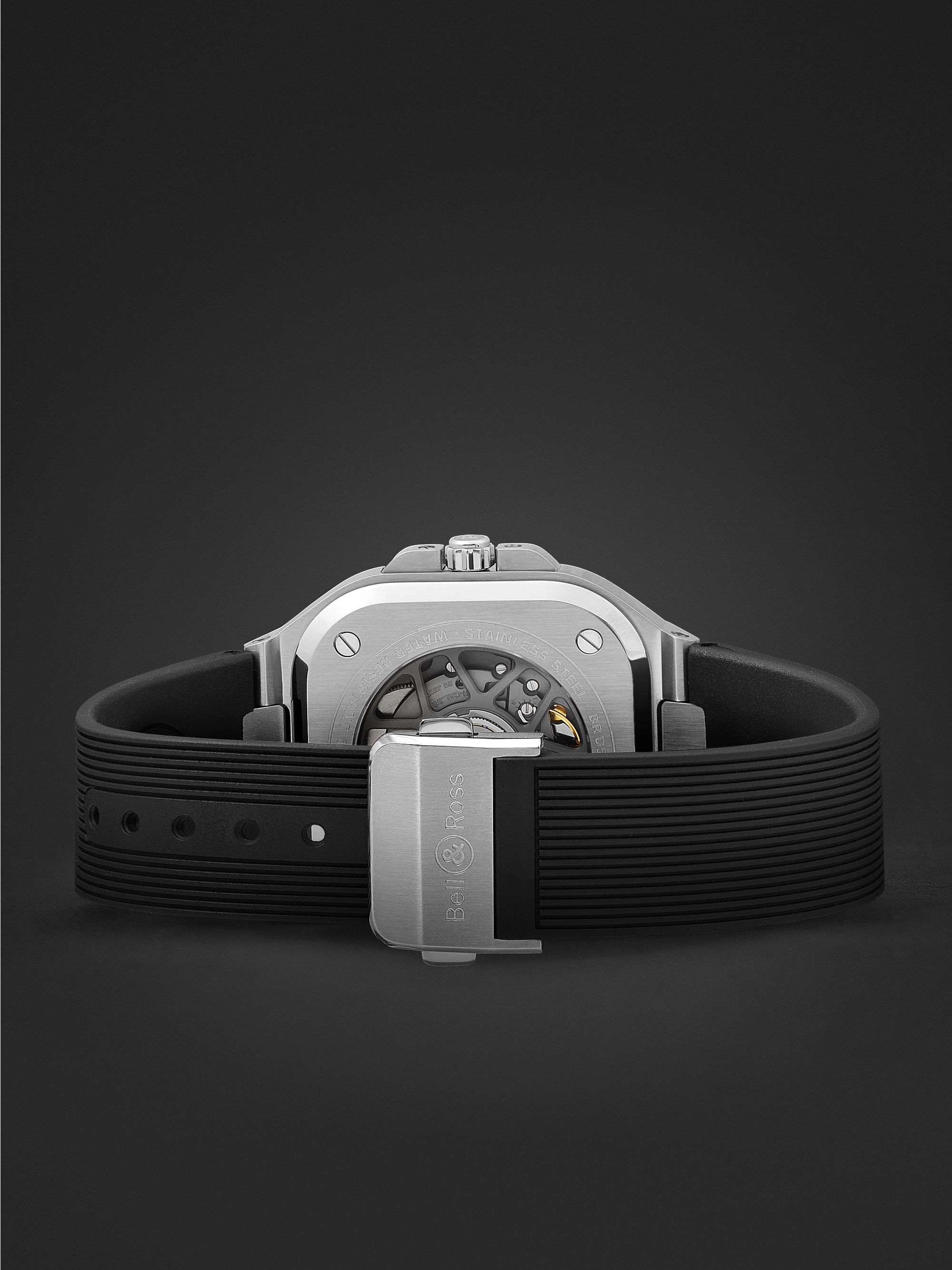 BELL & ROSS BR 05 Grey Steel Automatic 40mm Stainless Steel and Rubber Watch, Ref. No. BR05A-GR-ST/SRB