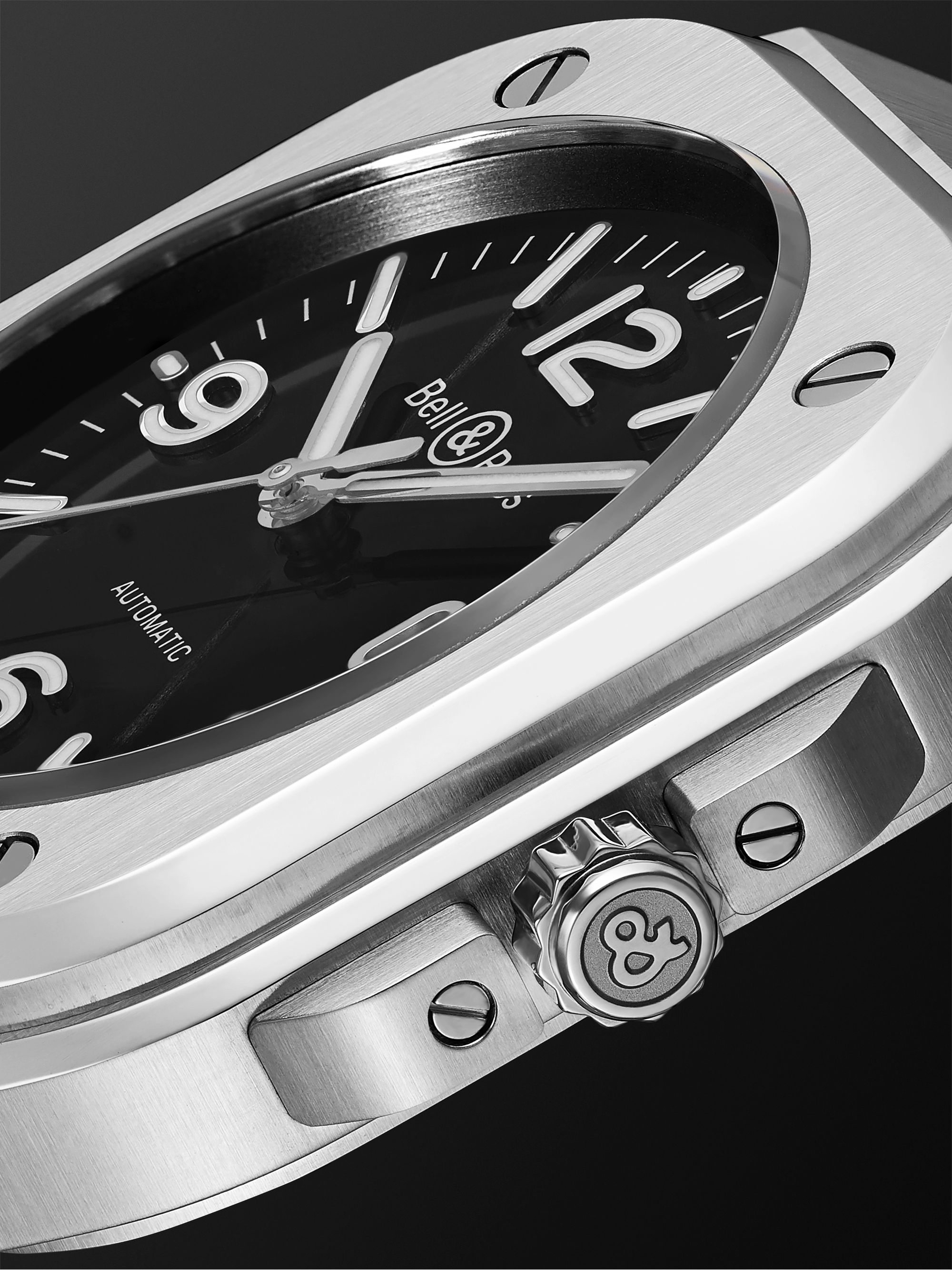 BELL & ROSS BR 05 Black Steel Automatic 40mm Stainless Steel Watch, Ref. No. BR05A-BL-ST/SST