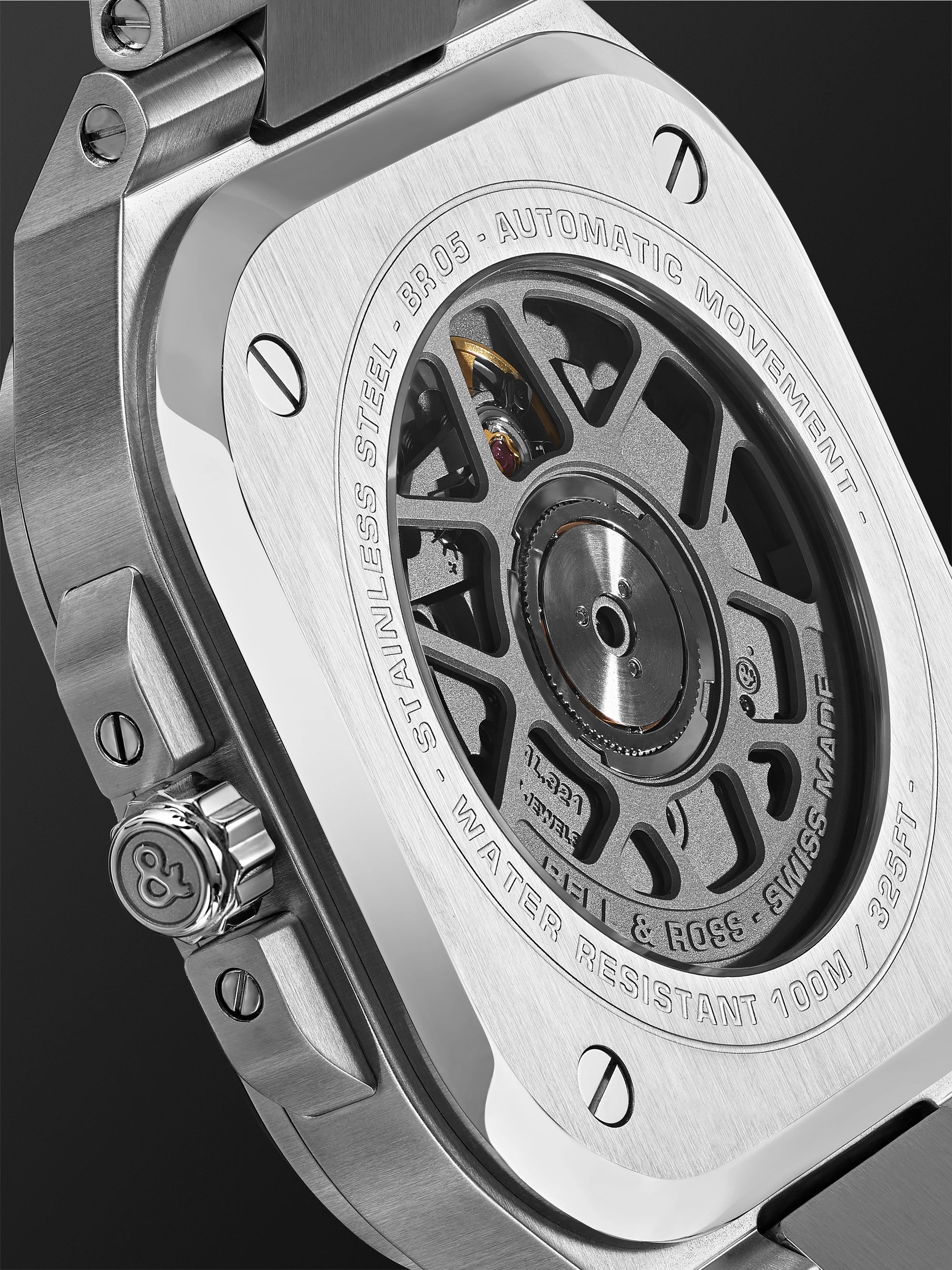 BELL & ROSS BR 05 Black Steel Automatic 40mm Stainless Steel Watch, Ref. No. BR05A-BL-ST/SST