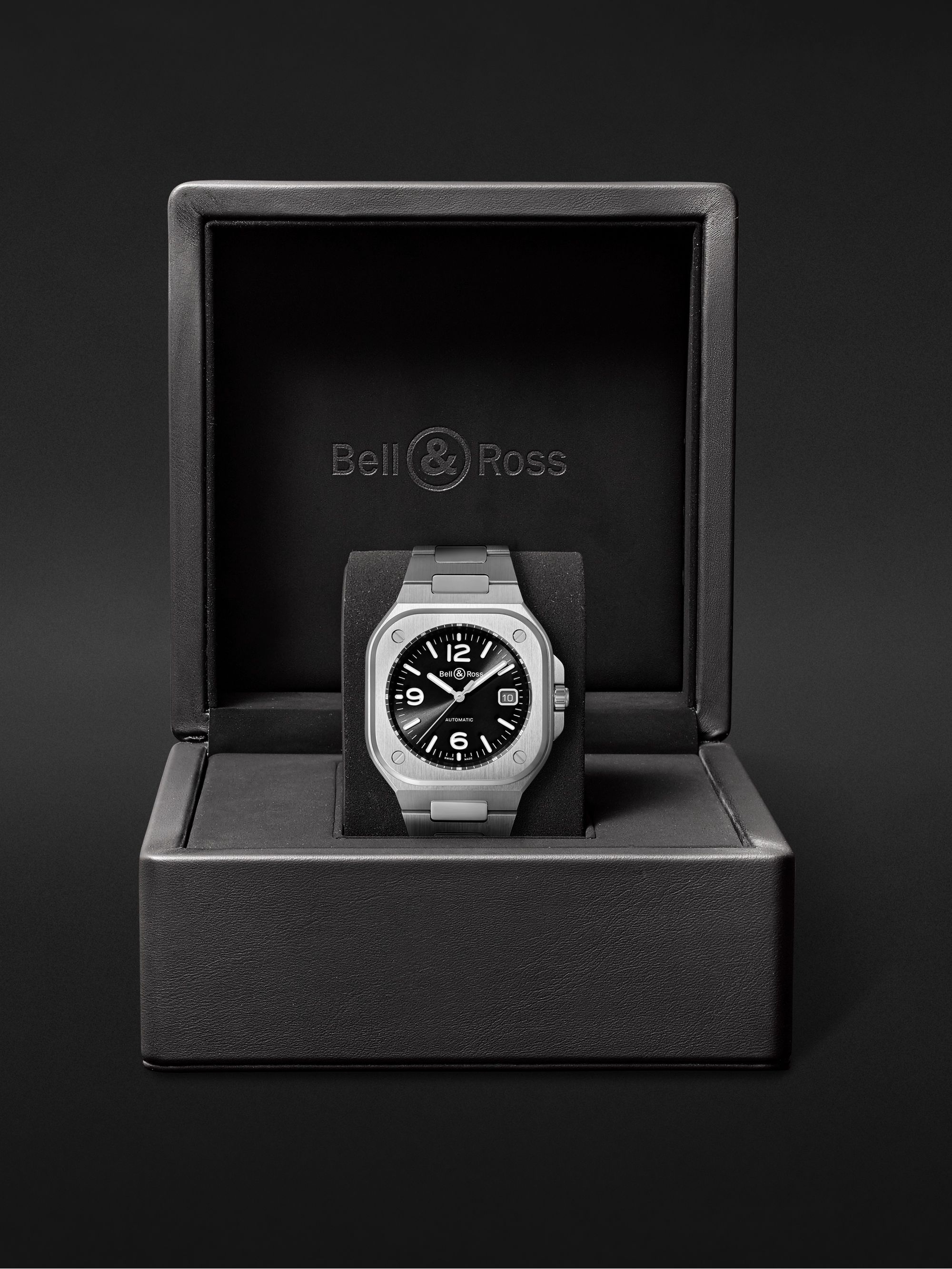 BELL & ROSS BR 05 Black Steel Automatic 40mm Stainless Steel Watch, Ref. No. BR05A-BL-ST/SST