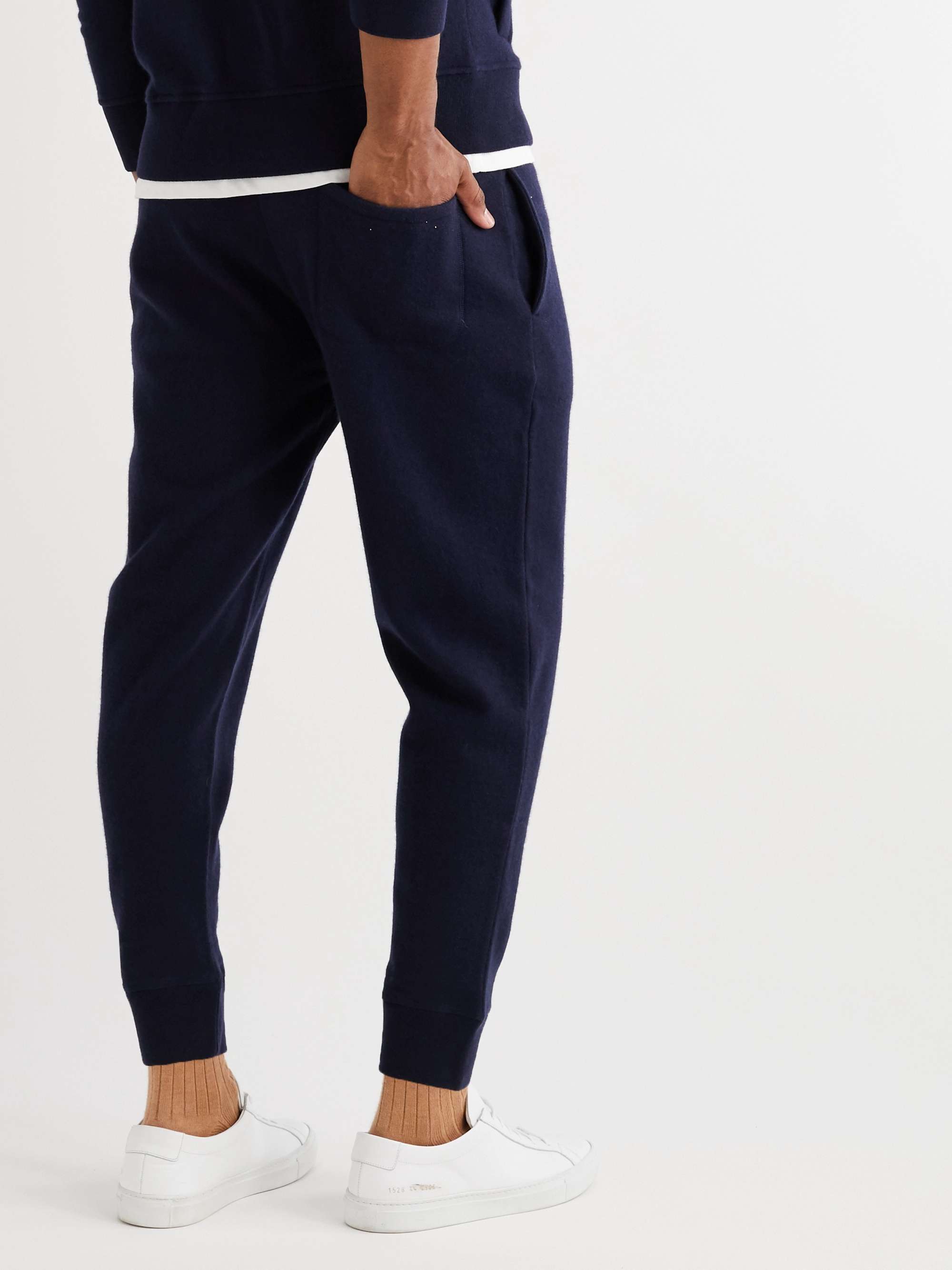 KINGSMAN Slim-Fit Tapered Brushed-Cashmere Sweatpants