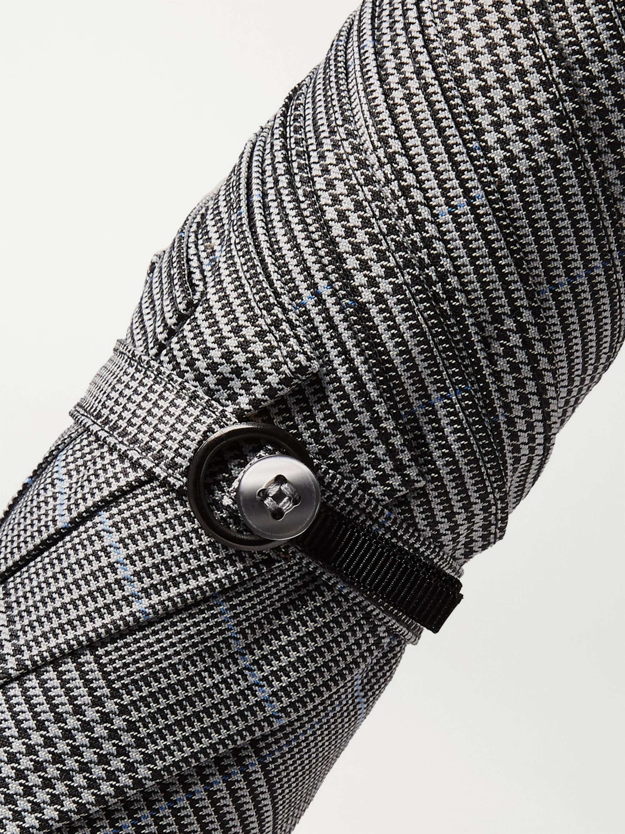 KINGSMAN + London Undercover Prince of Wales Checked Chestnut Wood-Handle Umbrella