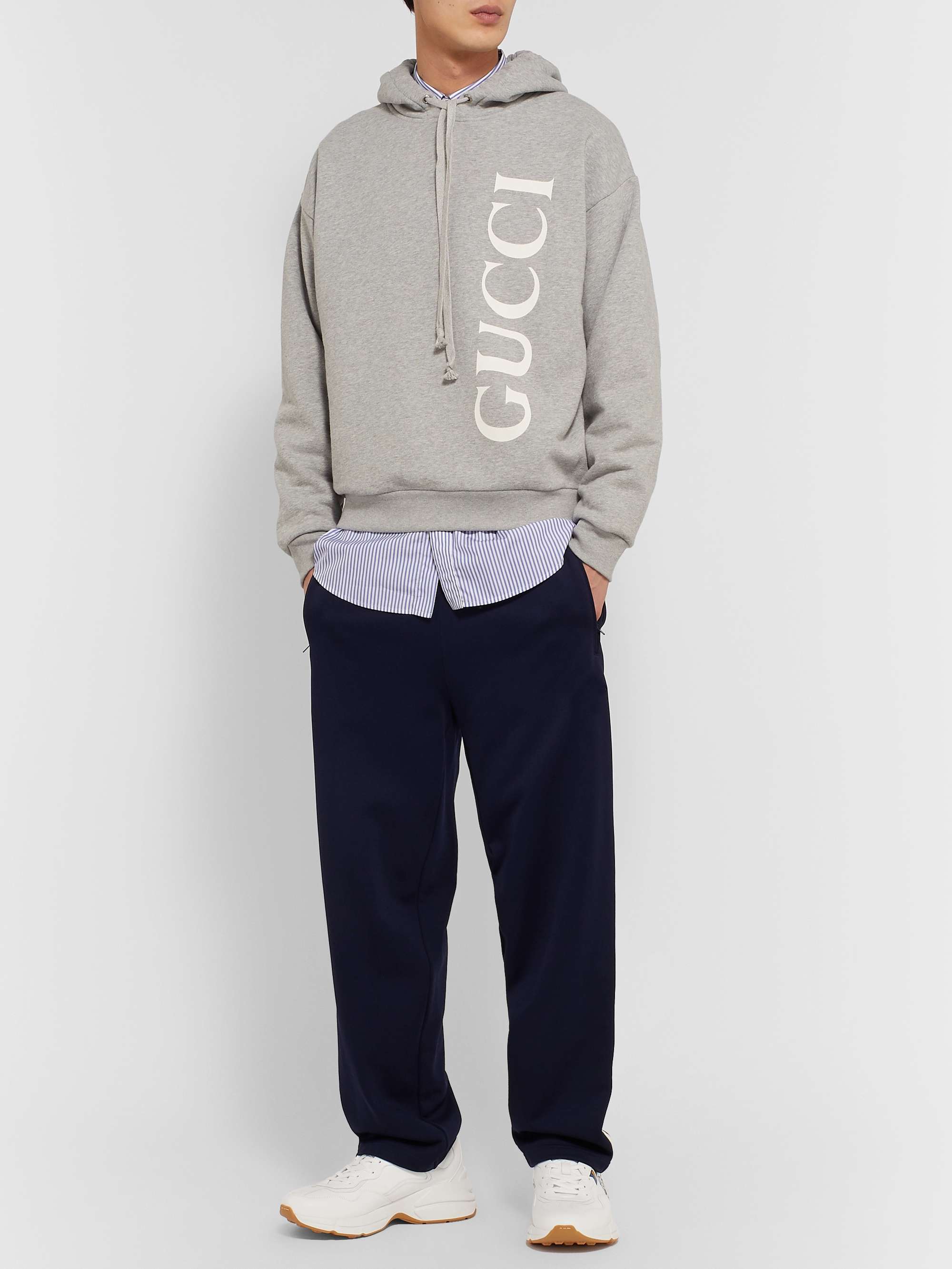 GUCCI Rhyton Logo-Print Leather Sneakers