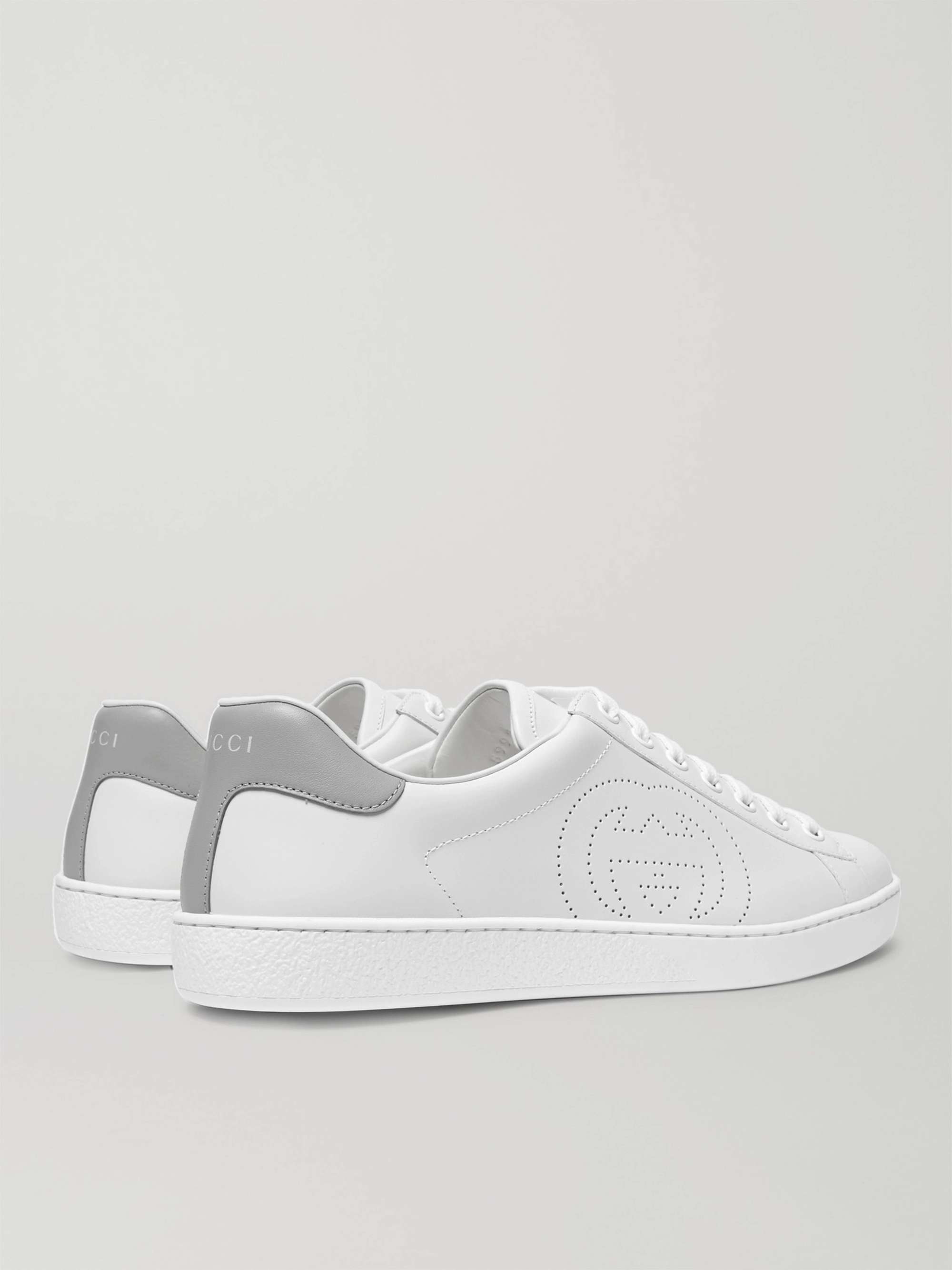 GUCCI New Ace Perforated Leather Sneakers