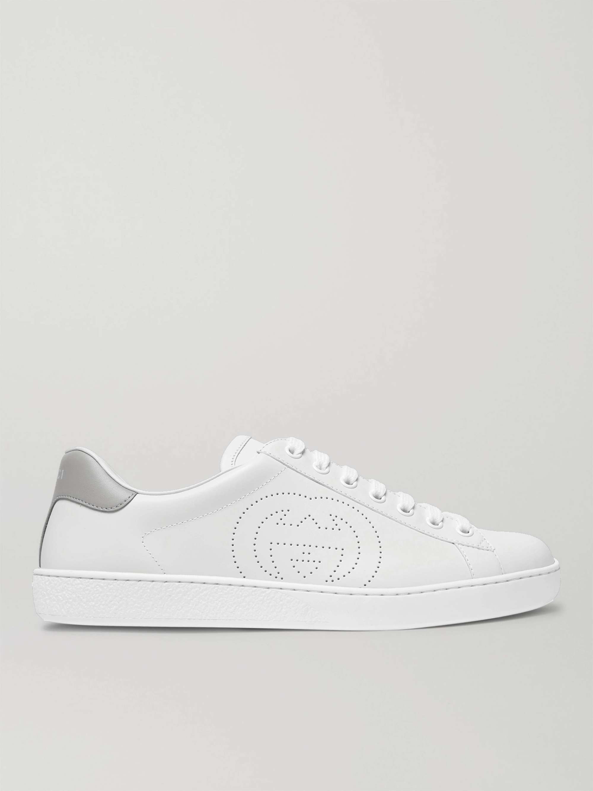 GUCCI New Ace Perforated Leather Sneakers