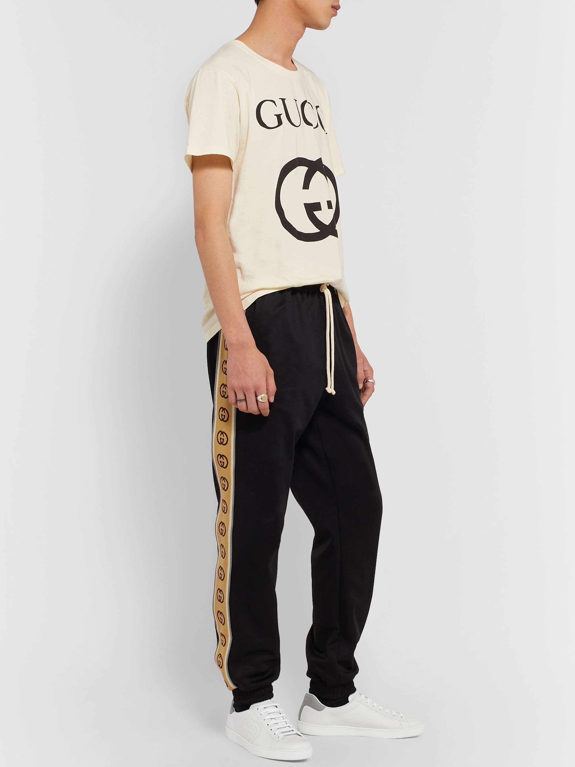GUCCI New Ace Perforated Leather Sneakers