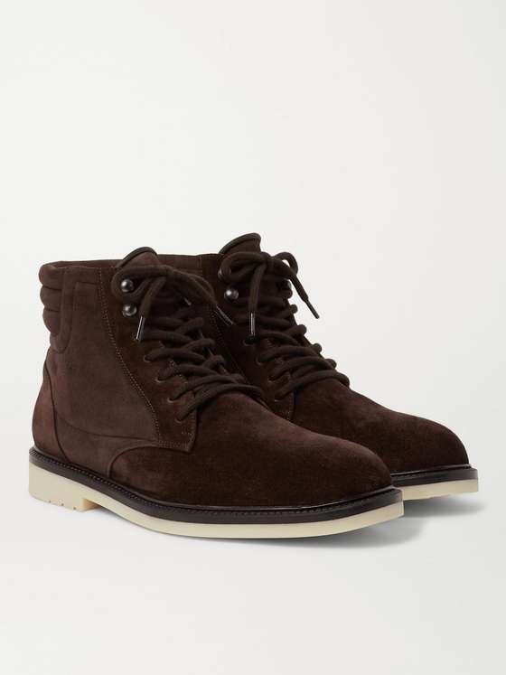 LORO PIANA Icer Walk Shearling-Lined Suede Boots for Men | MR PORTER