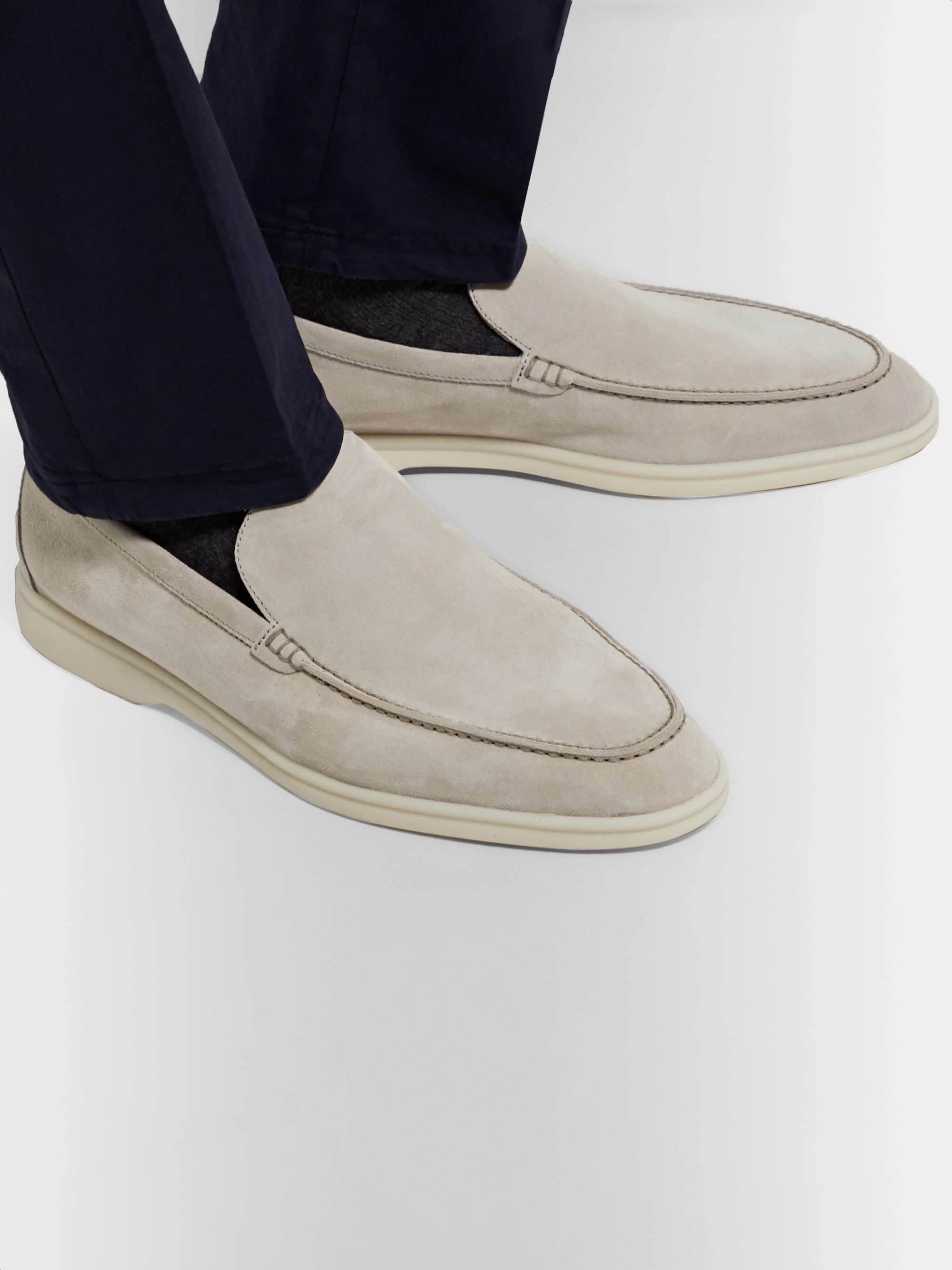 LORO PIANA Summer Walk Suede Loafers