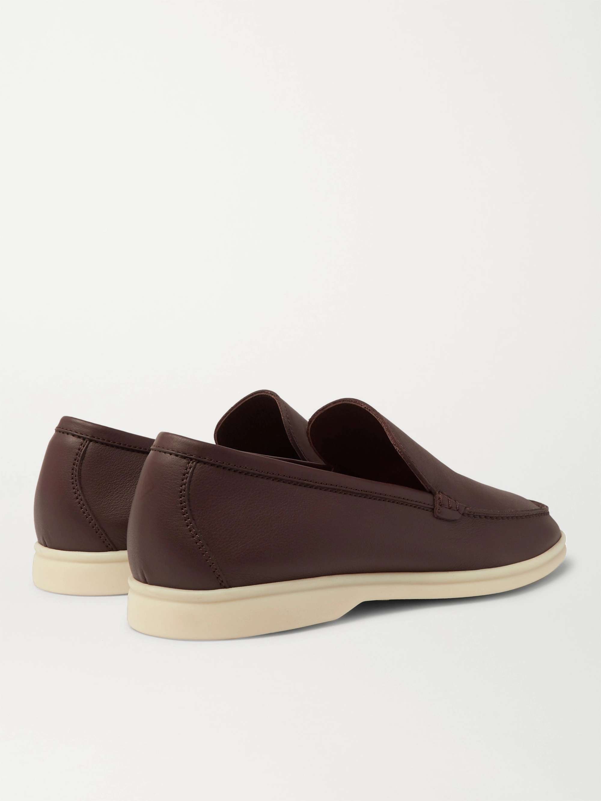 LORO PIANA Summer Walk Leather Loafers