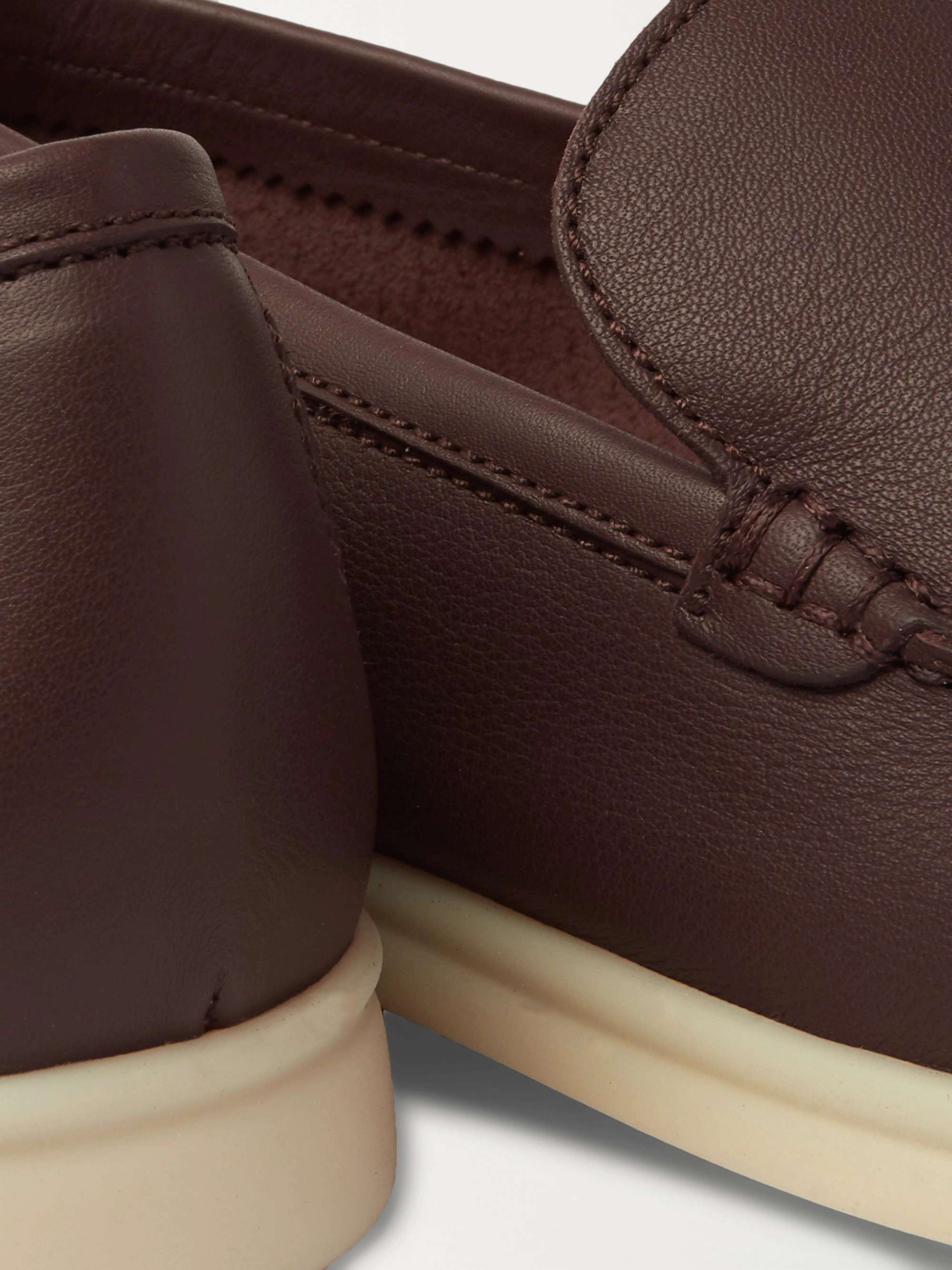 LORO PIANA Summer Walk Leather Loafers