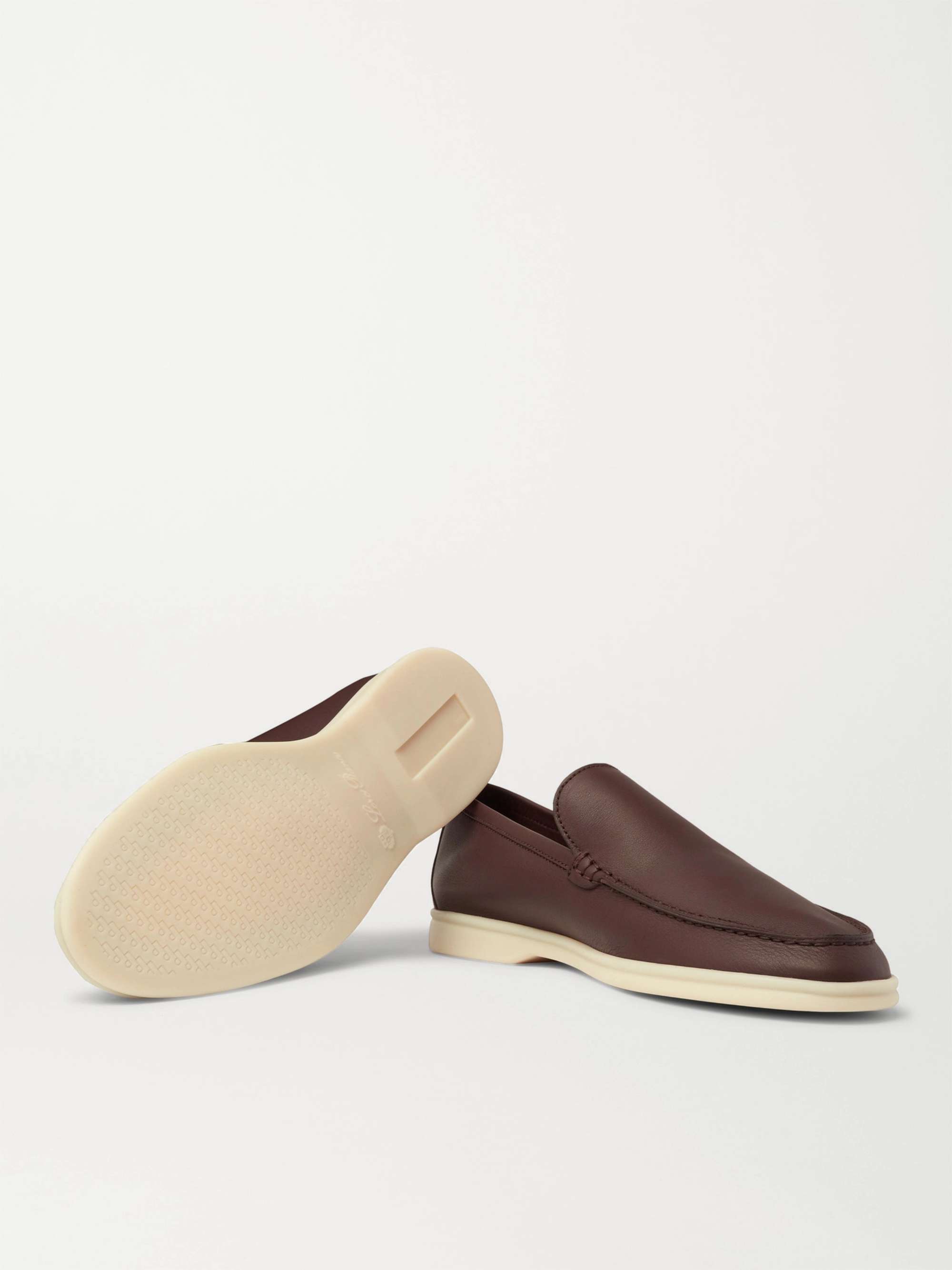 LORO PIANA Summer Walk Leather Loafers
