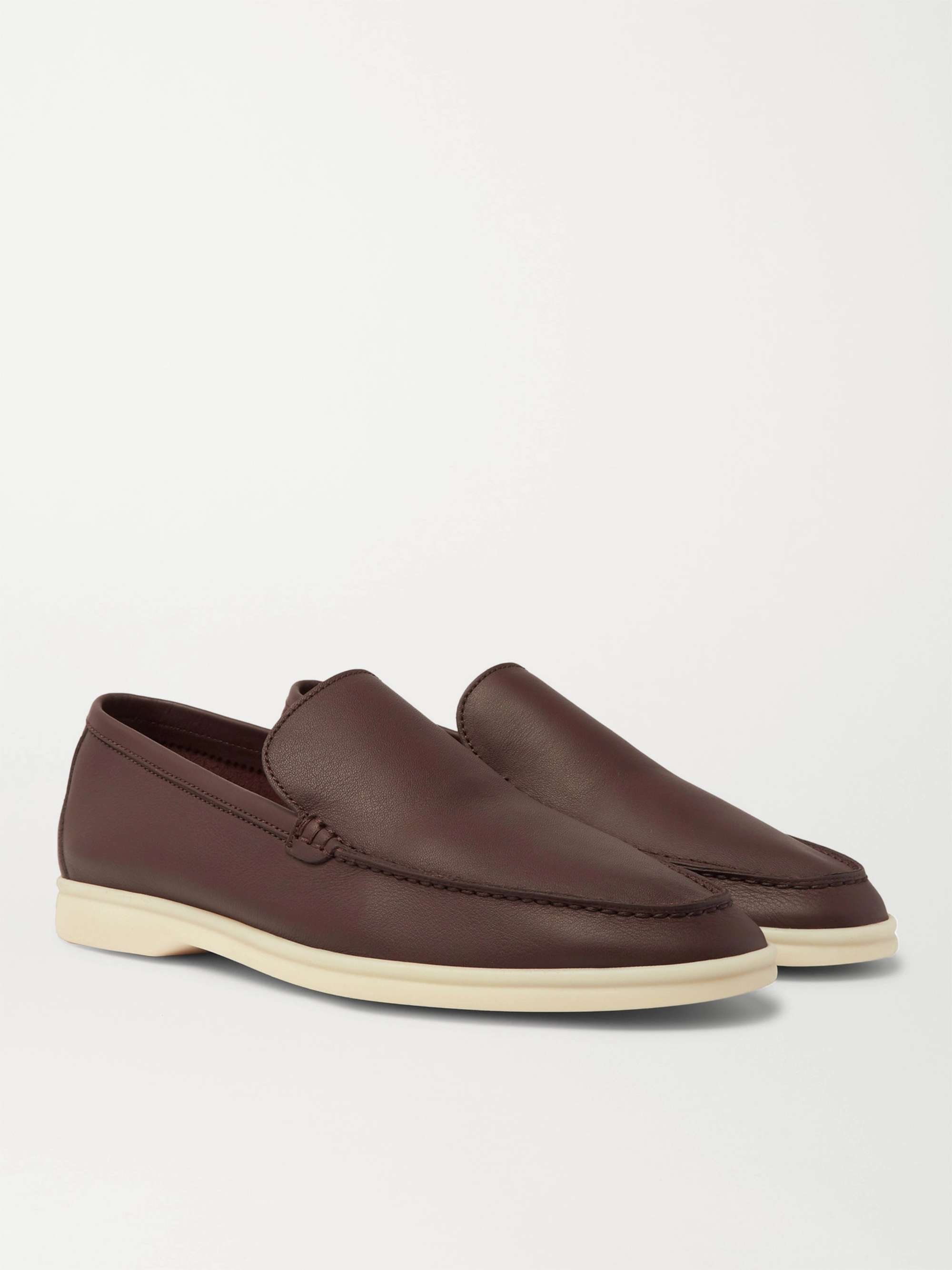 LORO PIANA Summer Walk Leather Loafers