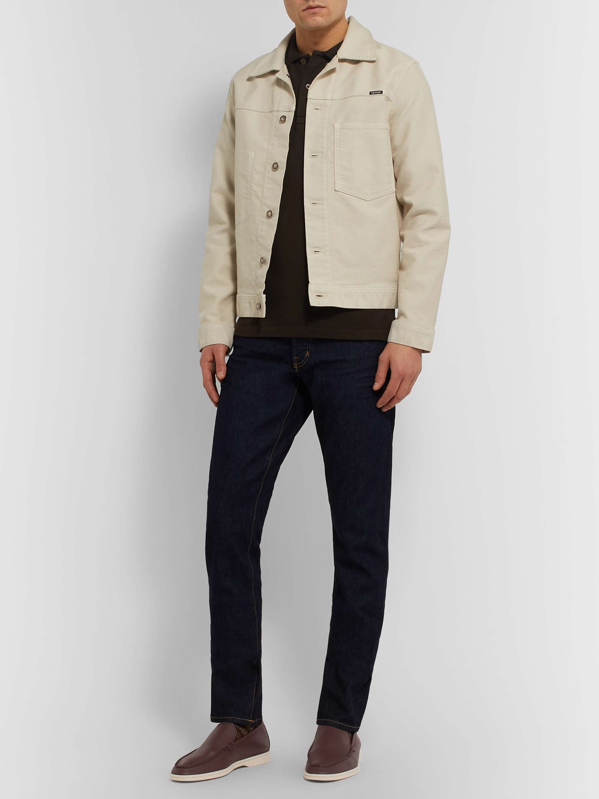 LORO PIANA Summer Walk Leather Loafers