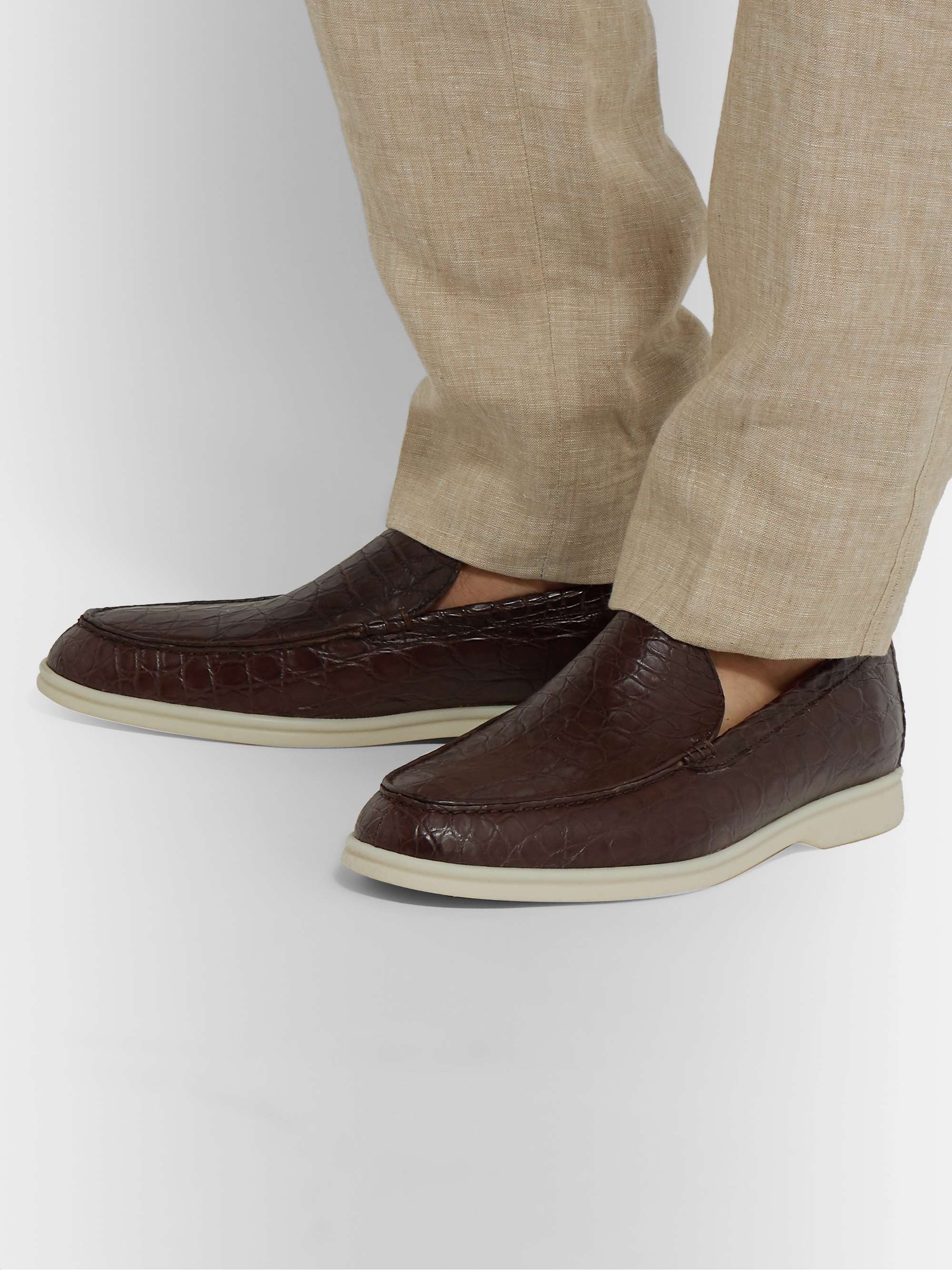 LORO PIANA Summer Walk Crocodile Loafers for Men MR PORTER