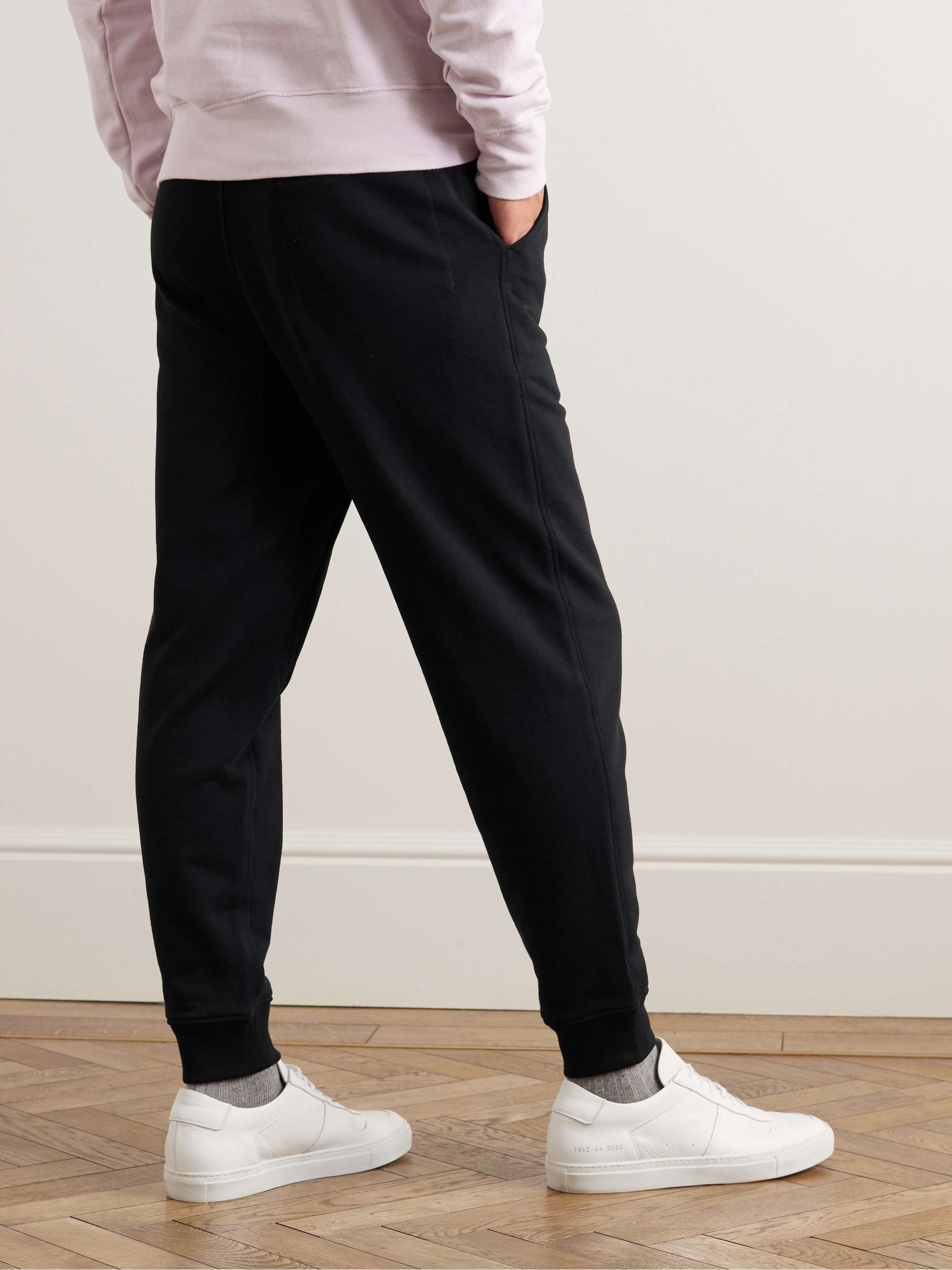 HANDVAERK Slim-Fit Tapered Pima Cotton-Jersey Sweatpants
