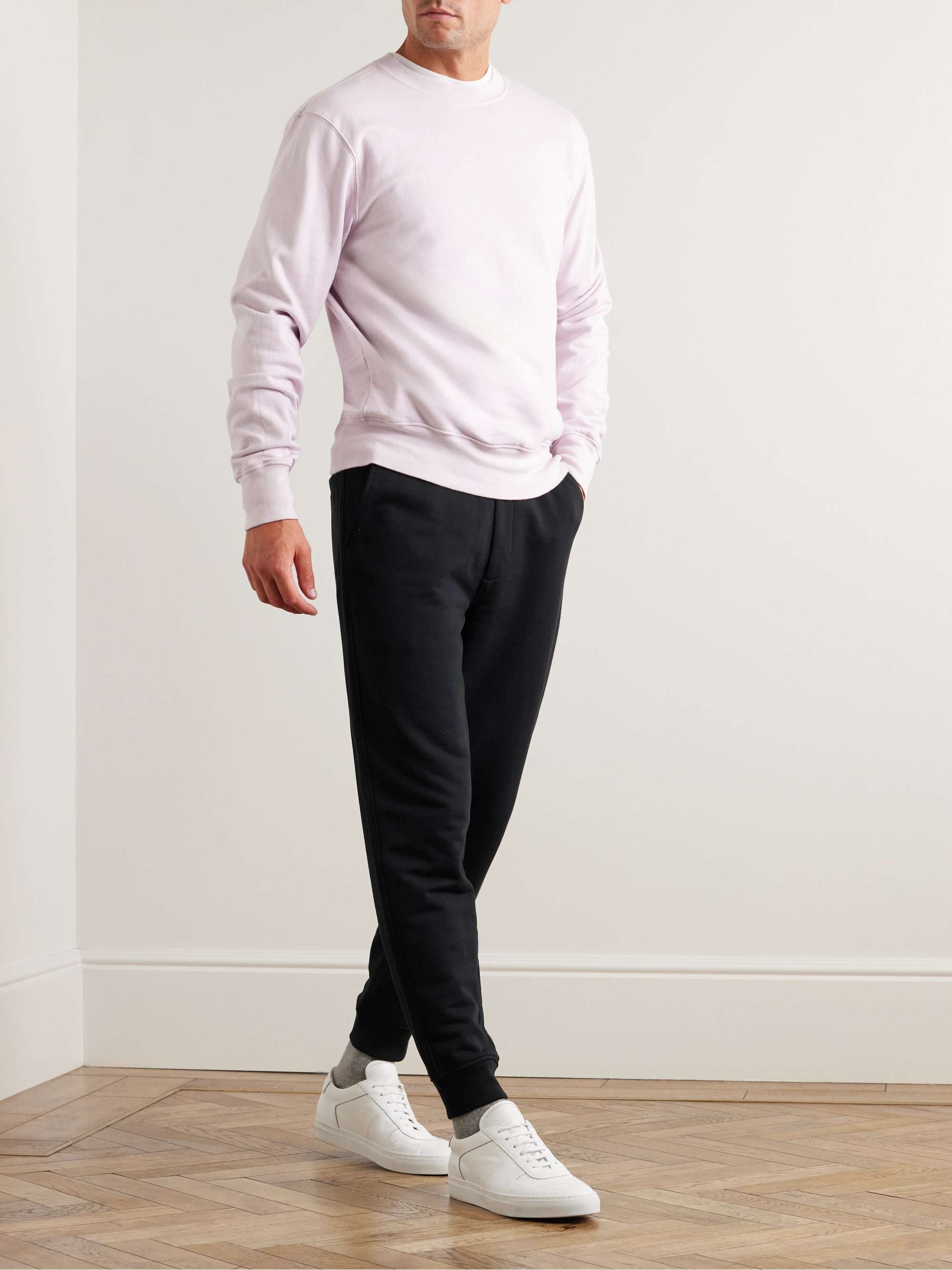 HANDVAERK Slim-Fit Tapered Pima Cotton-Jersey Sweatpants