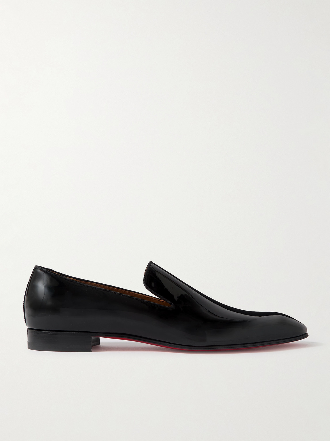 Christian Louboutin Dandelion Grosgrain-Trimmed Patent-Leather Loafers - Men
