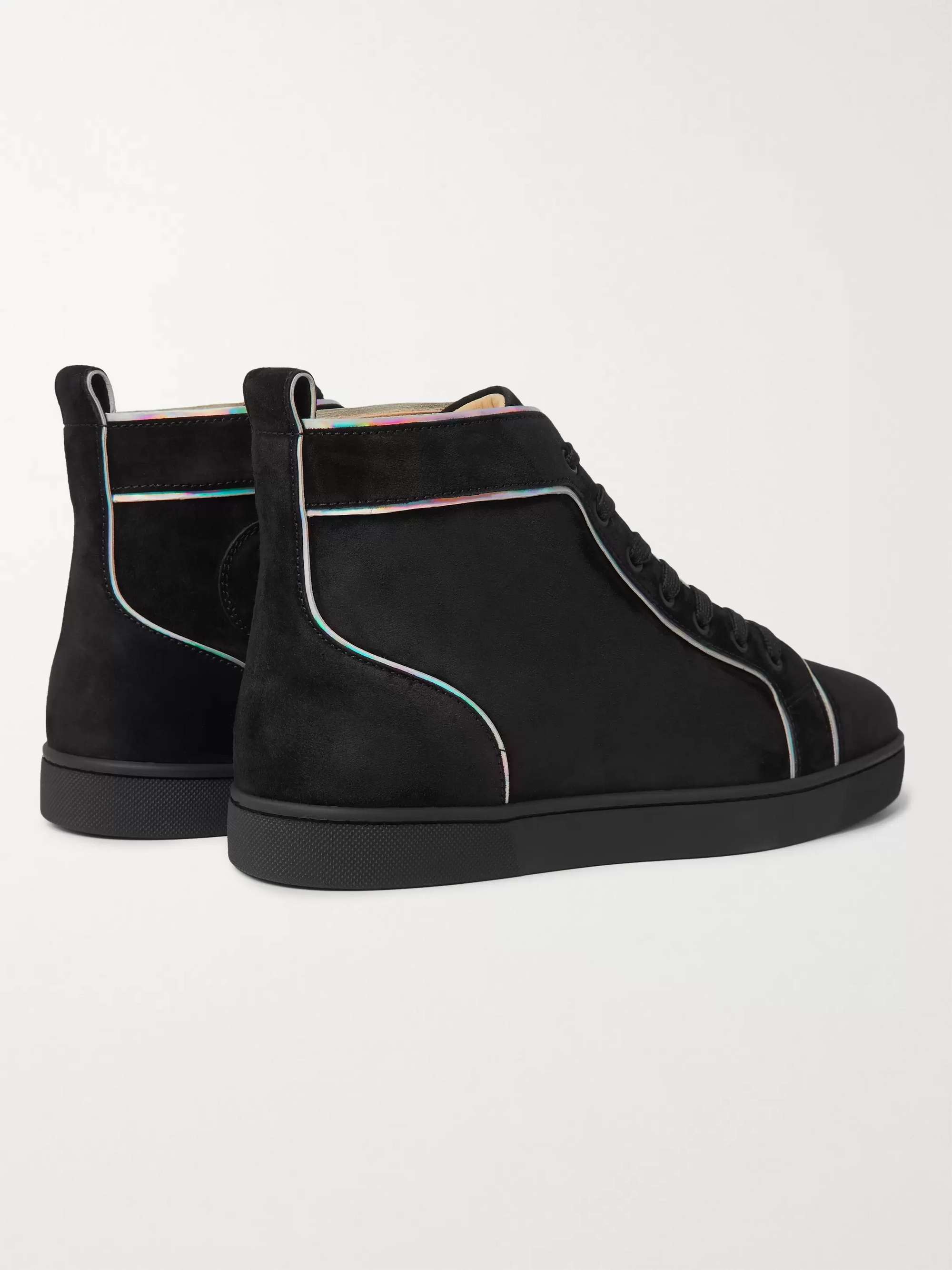 CHRISTIAN LOUBOUTIN Louis Orlato Suede High-Top Sneakers