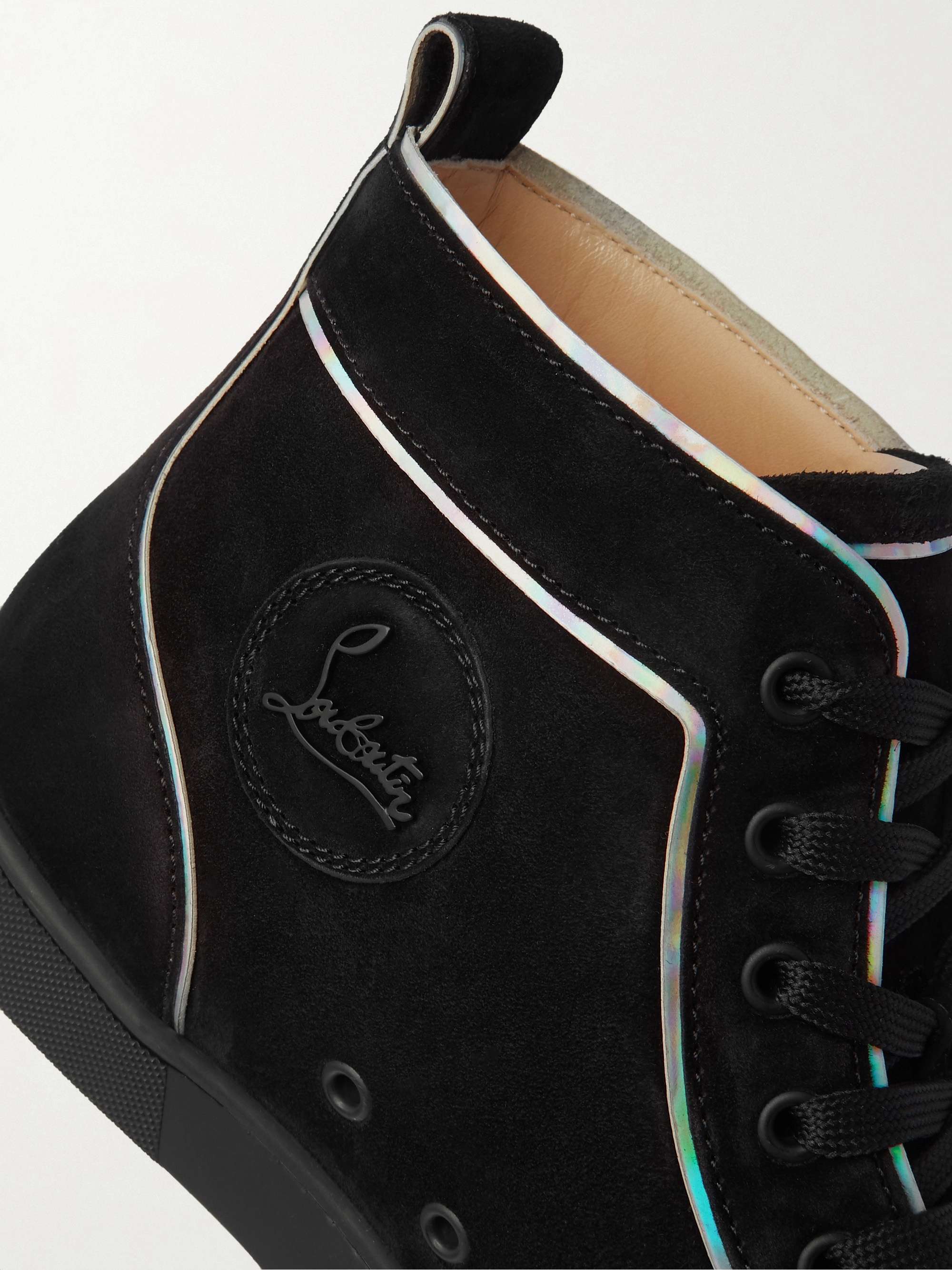 CHRISTIAN LOUBOUTIN Louis Orlato Suede High-Top Sneakers