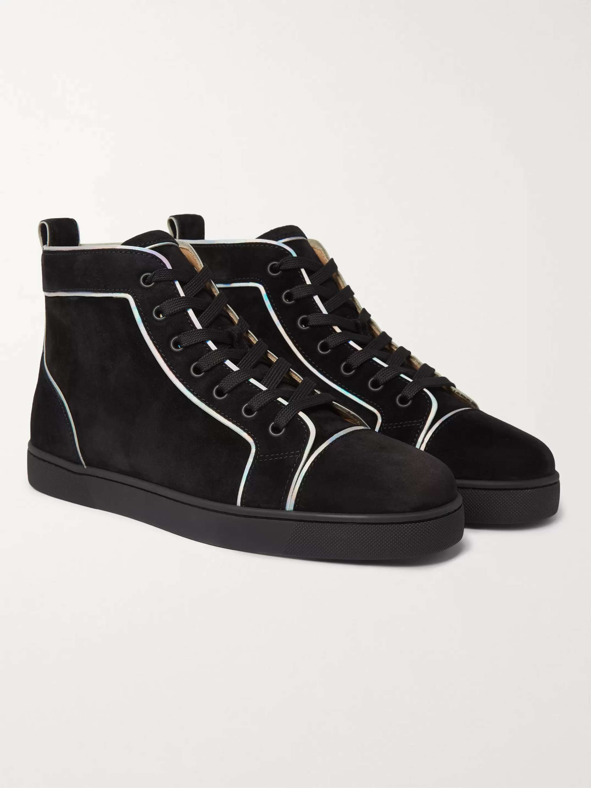 CHRISTIAN LOUBOUTIN Louis Orlato Suede High-Top Sneakers