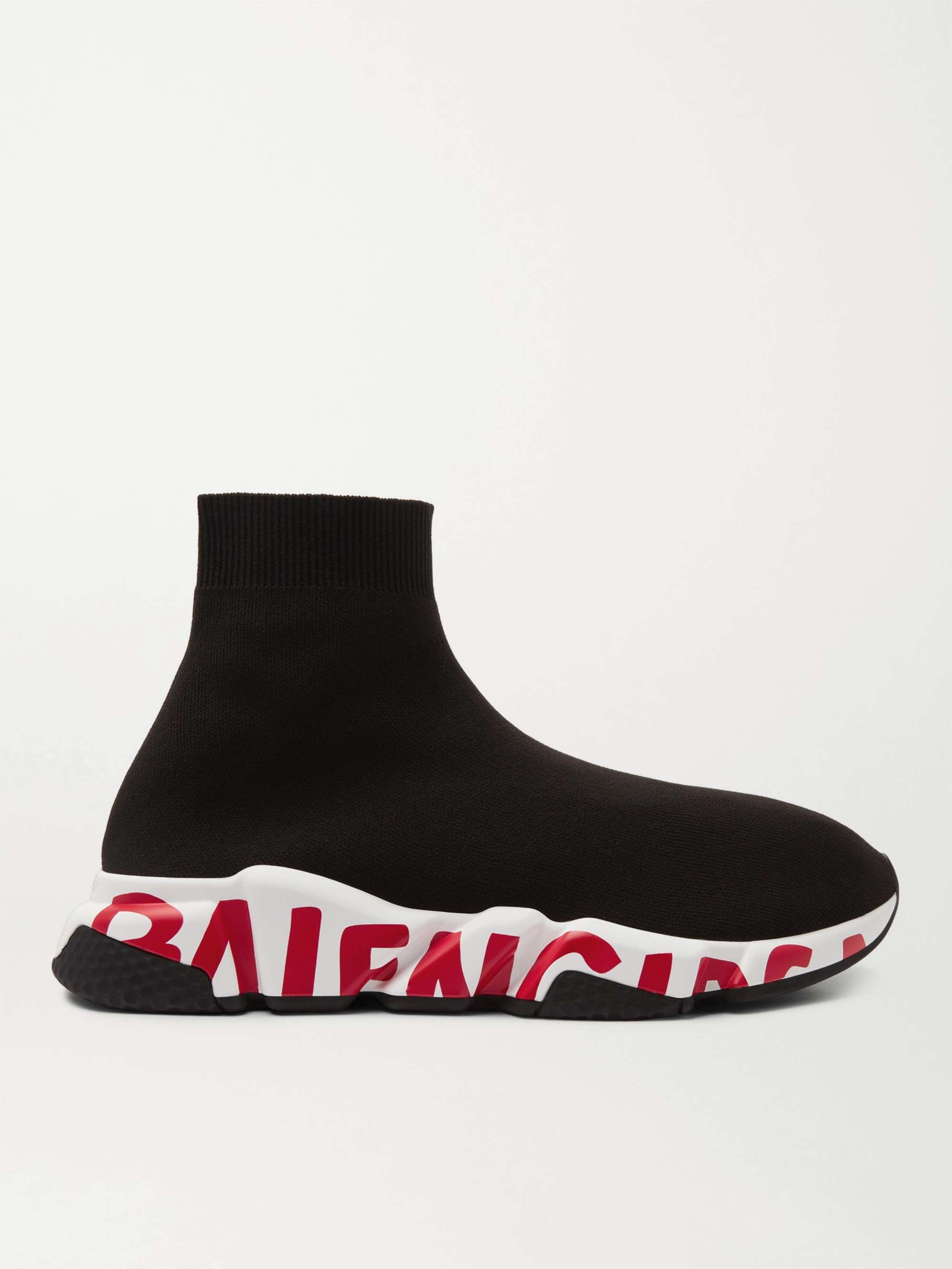 Bounce Færøerne Håbefuld BALENCIAGA Speed Sock Logo-Print Stretch-Knit Slip-On Sneakers for Men | MR  PORTER