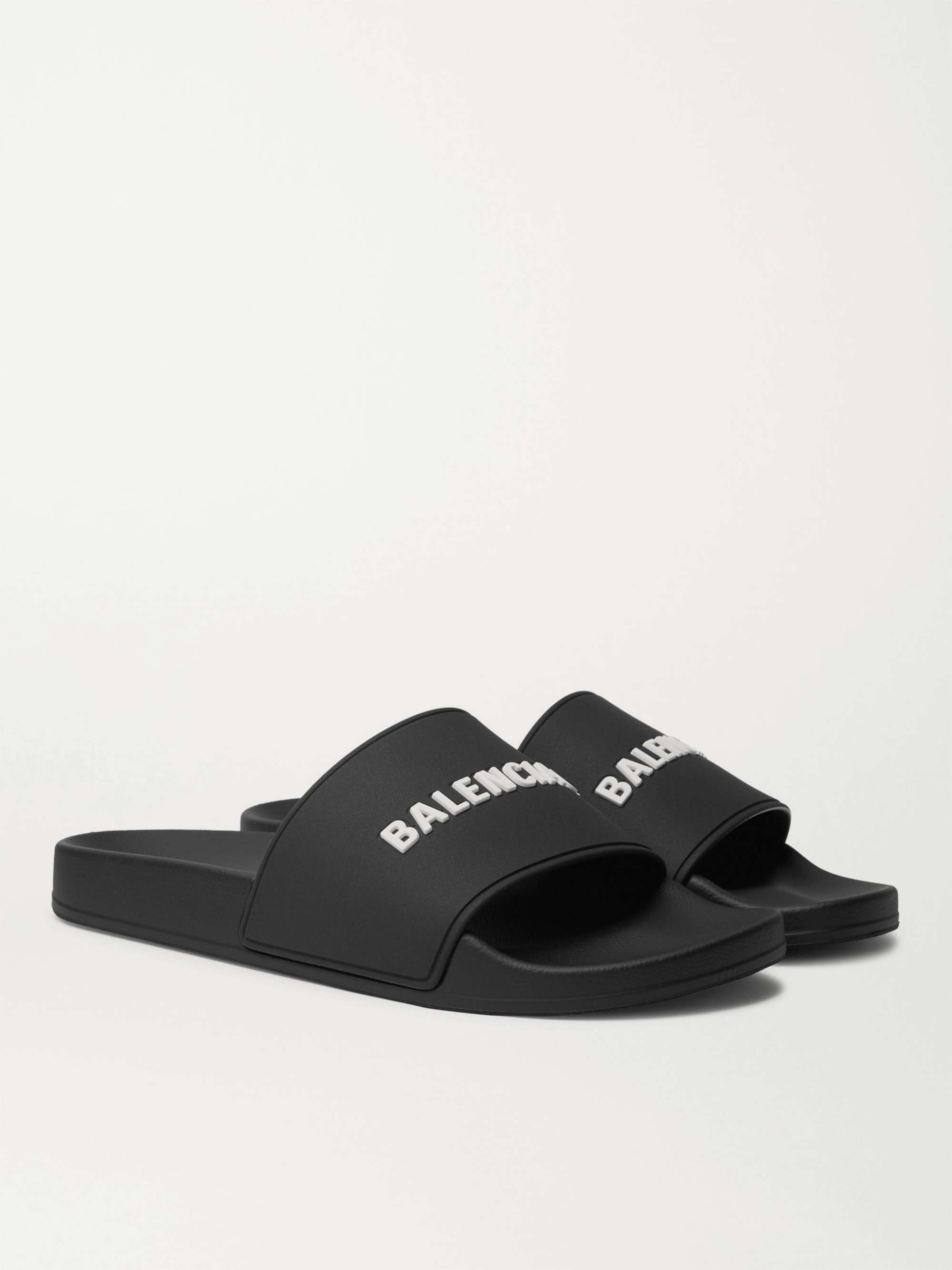 BALENCIAGA Logo-Detailed Rubber Slides