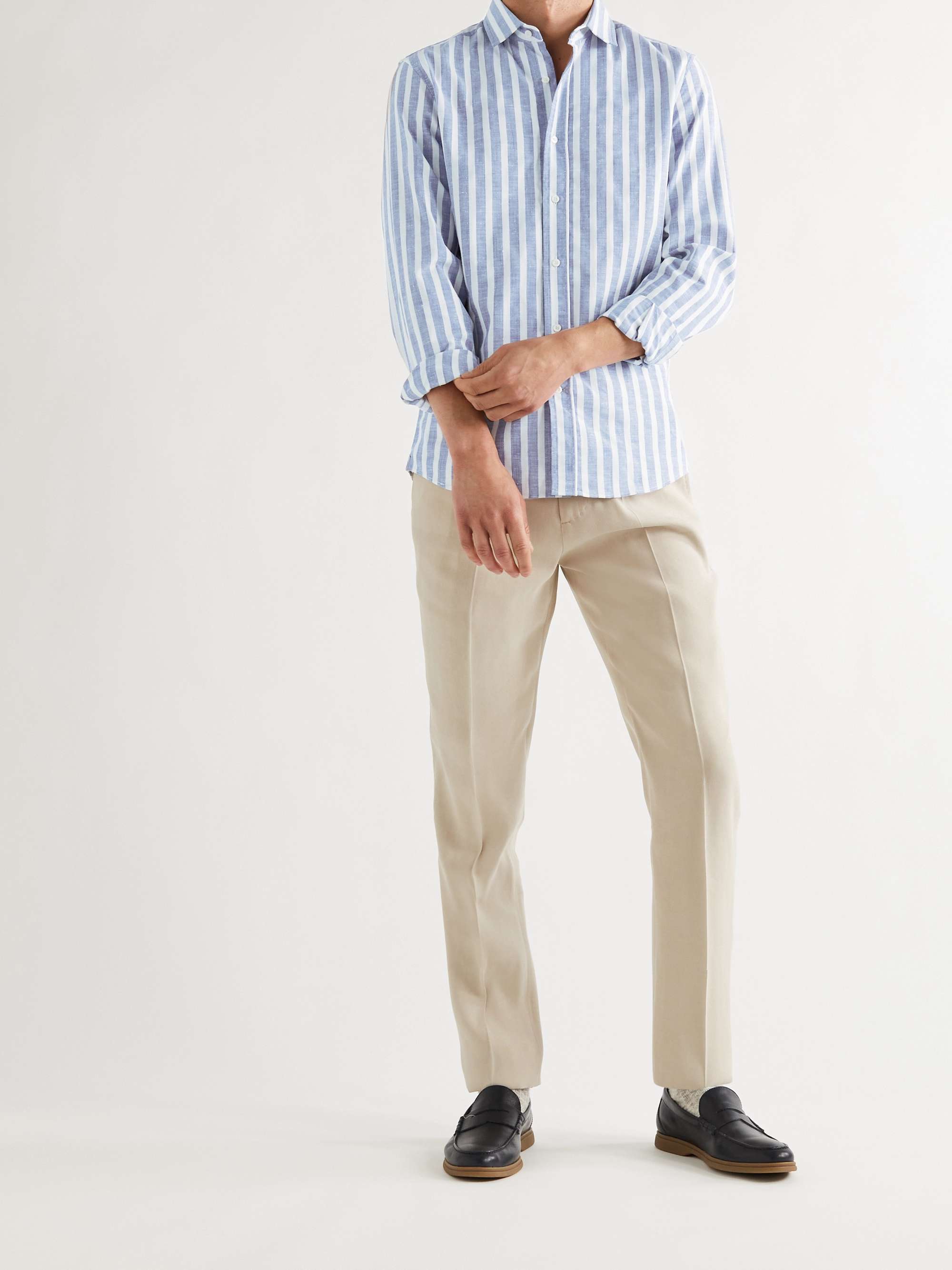 BRUNELLO CUCINELLI Striped Cotton Shirt for Men | MR PORTER