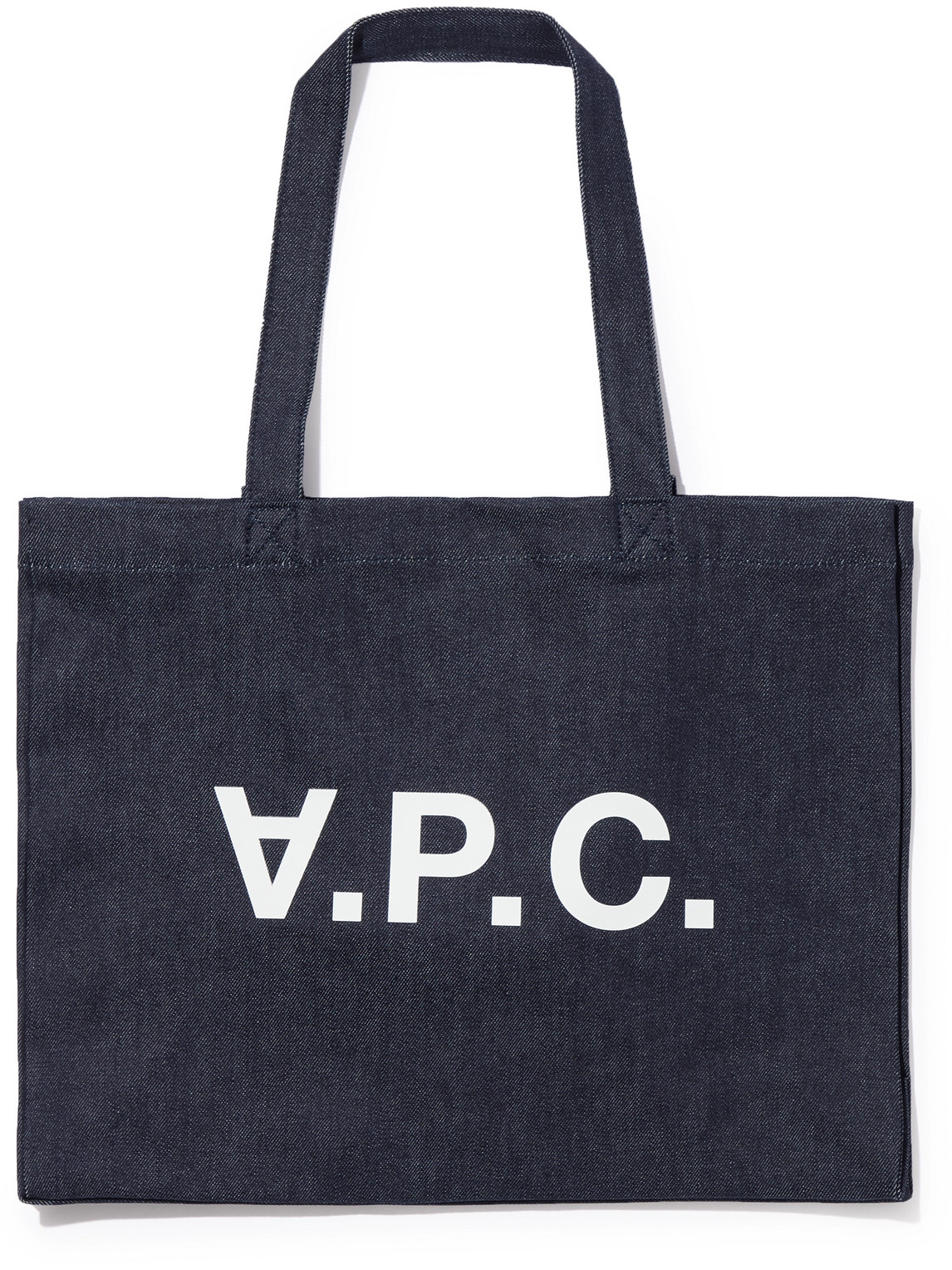 Apc Daniela Logo-print Denim Tote Bag In Blue